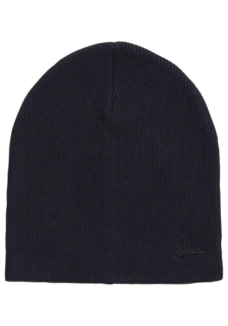 BEANIE Superdry LOGO Beanie Eclipse Navy Grit KNITTED HAT