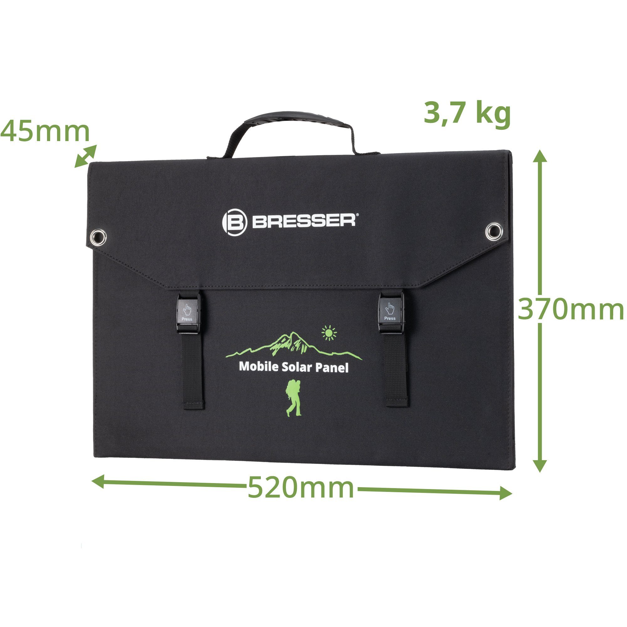 BRESSER BRESSER Mobiles Solar-Ladegerät 90 Watt mit USB- u. DC-Anschluss Powerstation – Bild 5 von 5