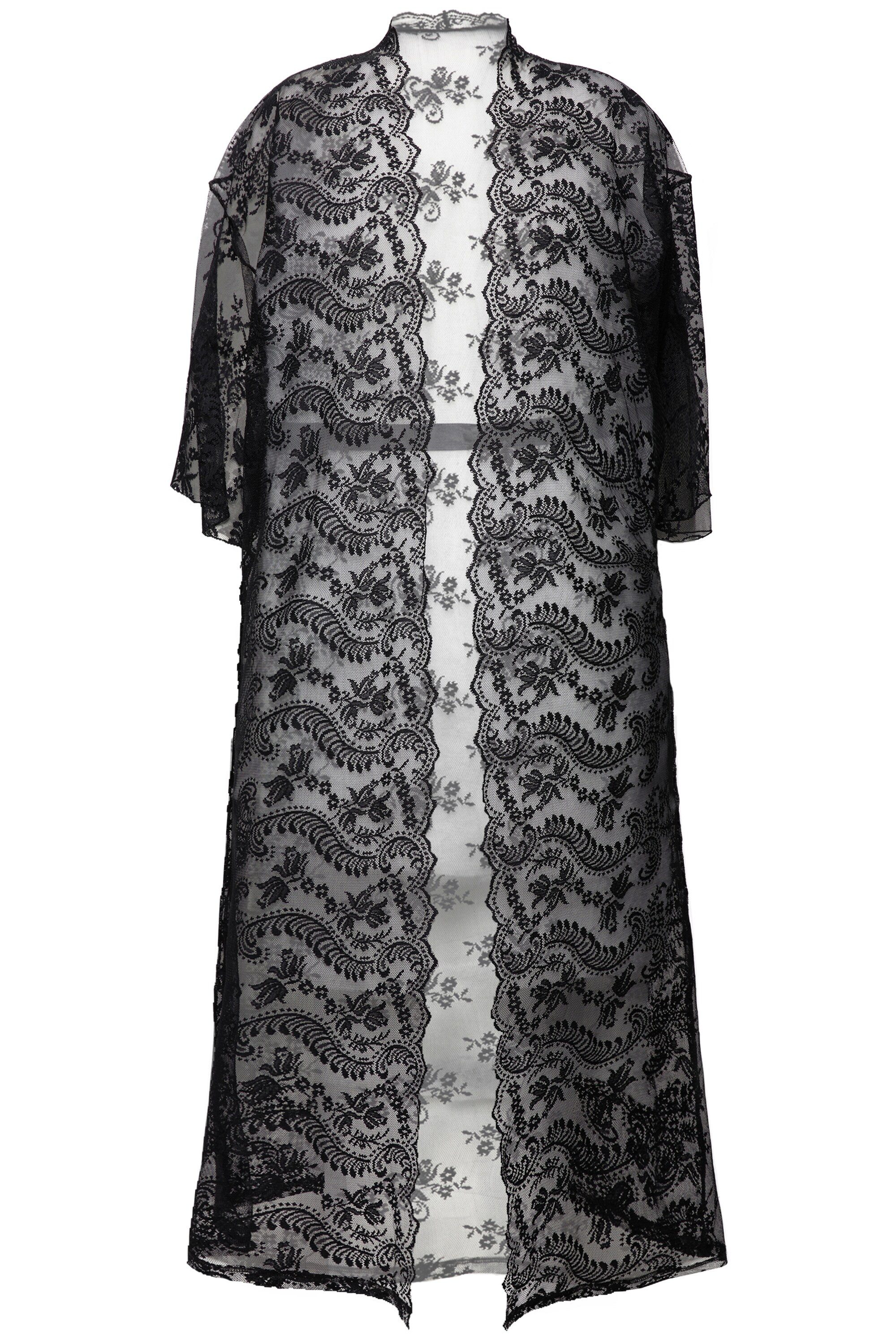 Ulla Popken Kimono Kimono Spitze wadenlang, günstig online kaufen