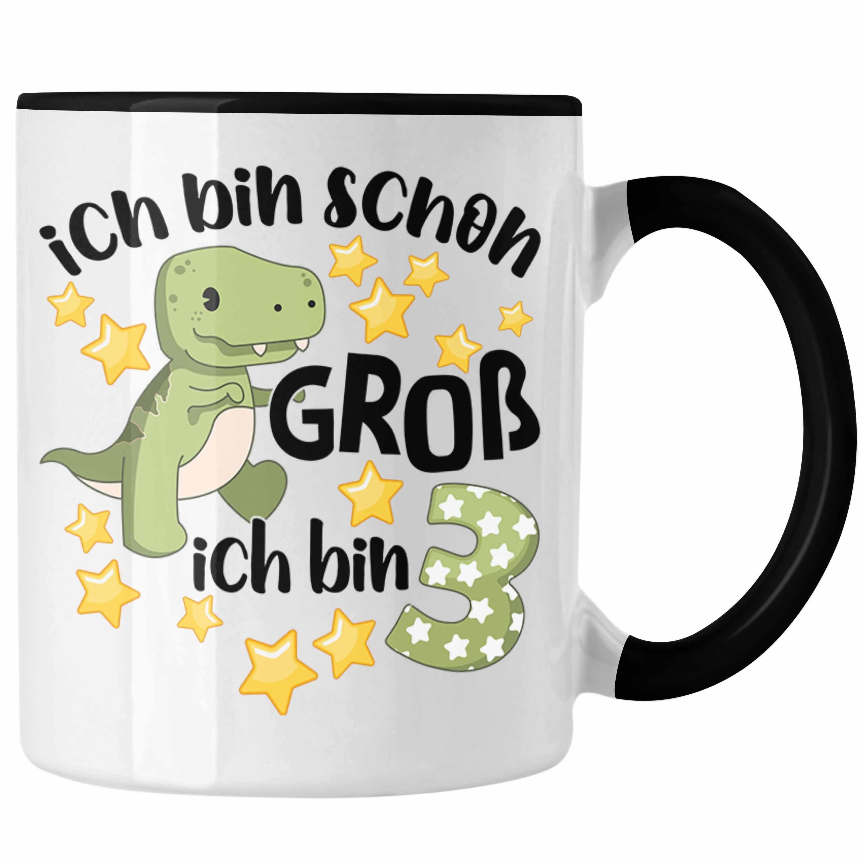 Trendation - Jungs Tasse Jungs 3 3 Trendation Jahre Alt Jungen für Schwarz Dino Dinosaurier Sohn Tasse Geschenk 3. Geburtstag