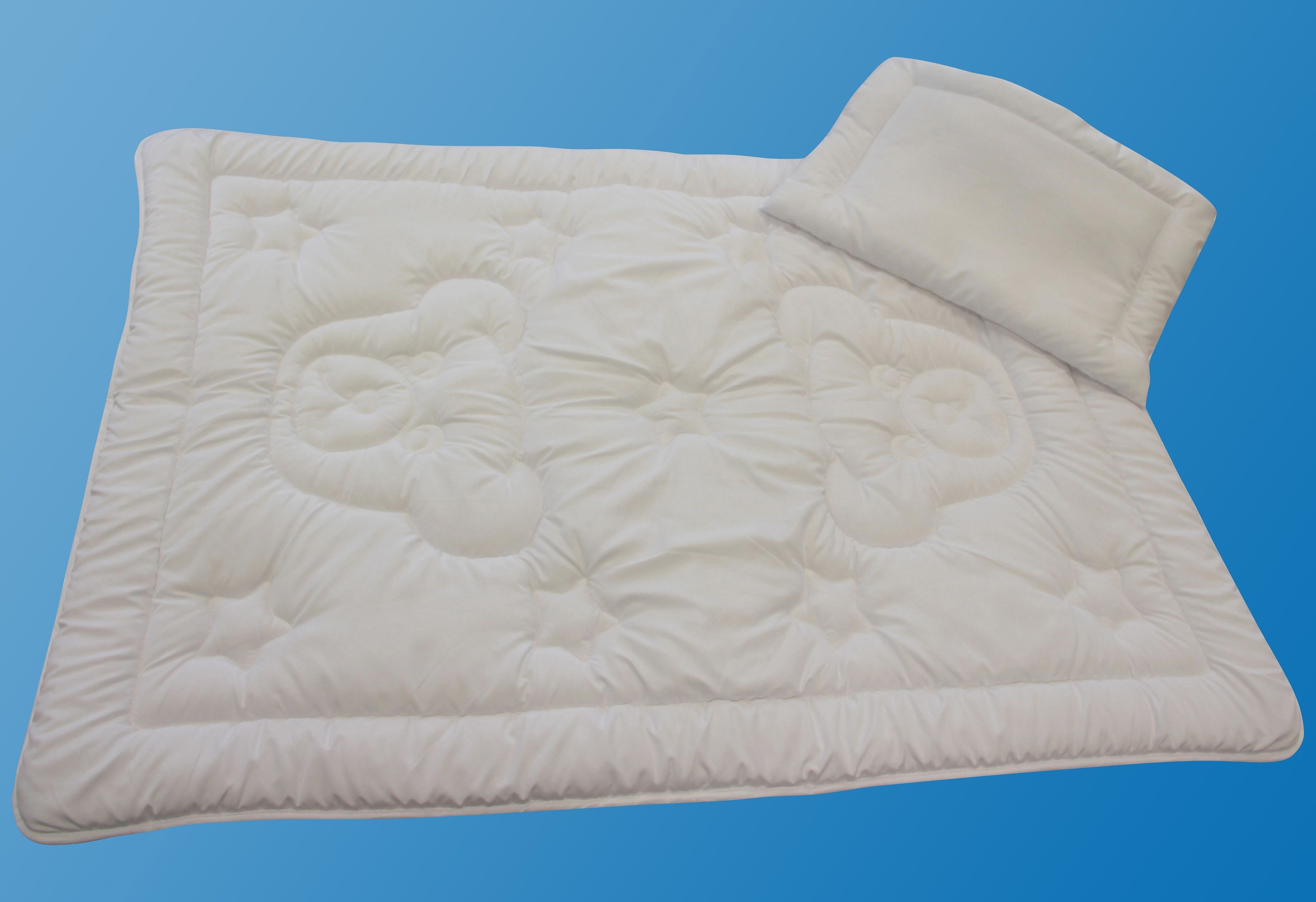 Steppbett + Kopfkissen Teddybär
