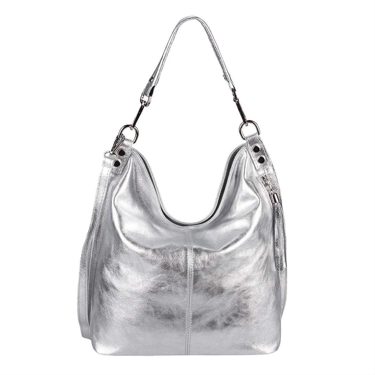 ITALYSHOP24 Schultertasche MADE IN ITALY XL Damen Nappa Leder Handtasche Sh günstig online kaufen