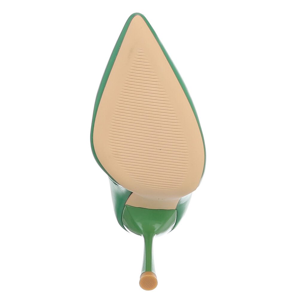 Ital-Design Elegante Damen-Stiefel mit hohem Absatz für besondere Anlässe High-Heel-Stiefel (90649095) Pfennig-/Stilettoabsatz Stiefel in Grün