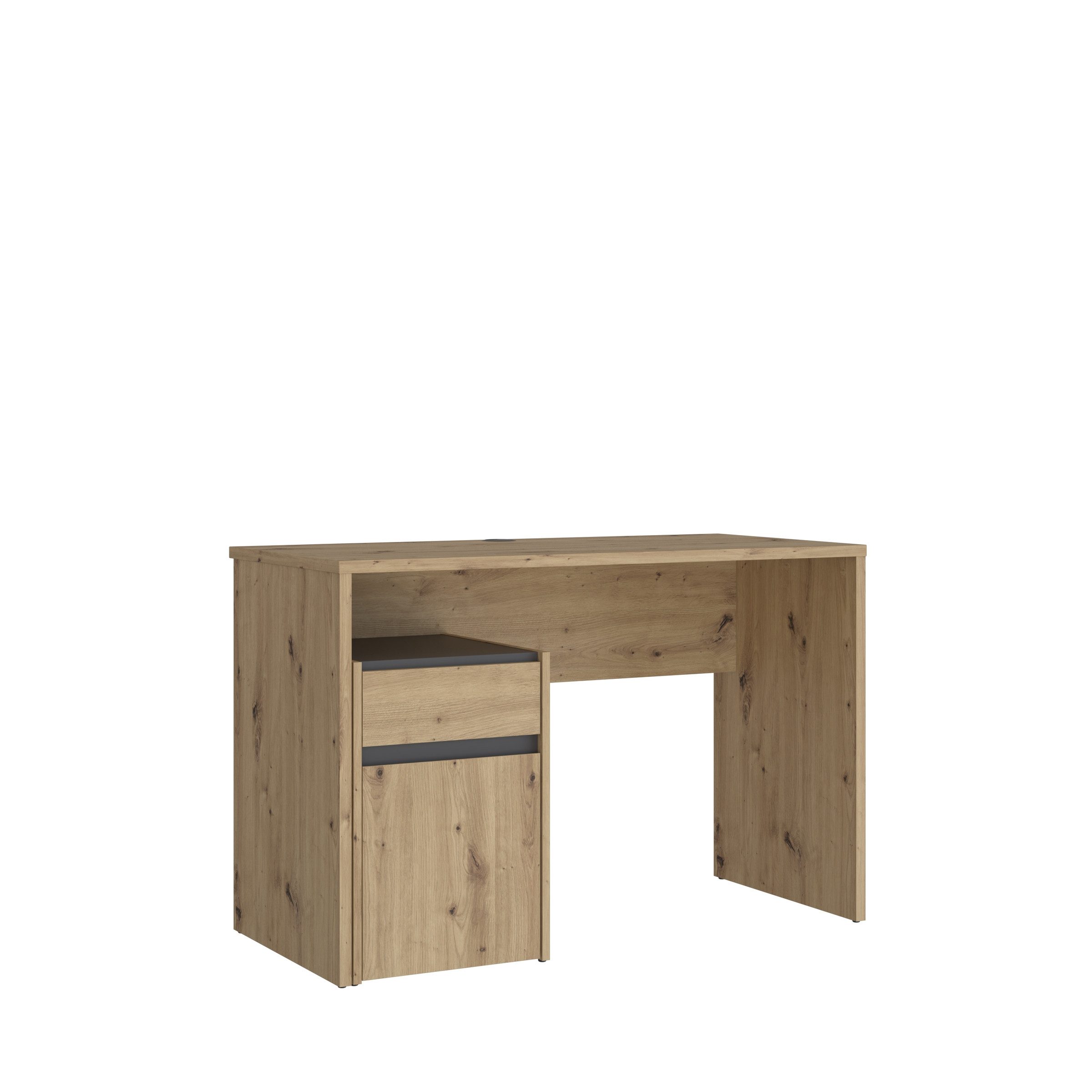 FORTE Schreibtisch in Artisan Eiche Dekor / Grau - 110x72,7x52,7cm B/H/T