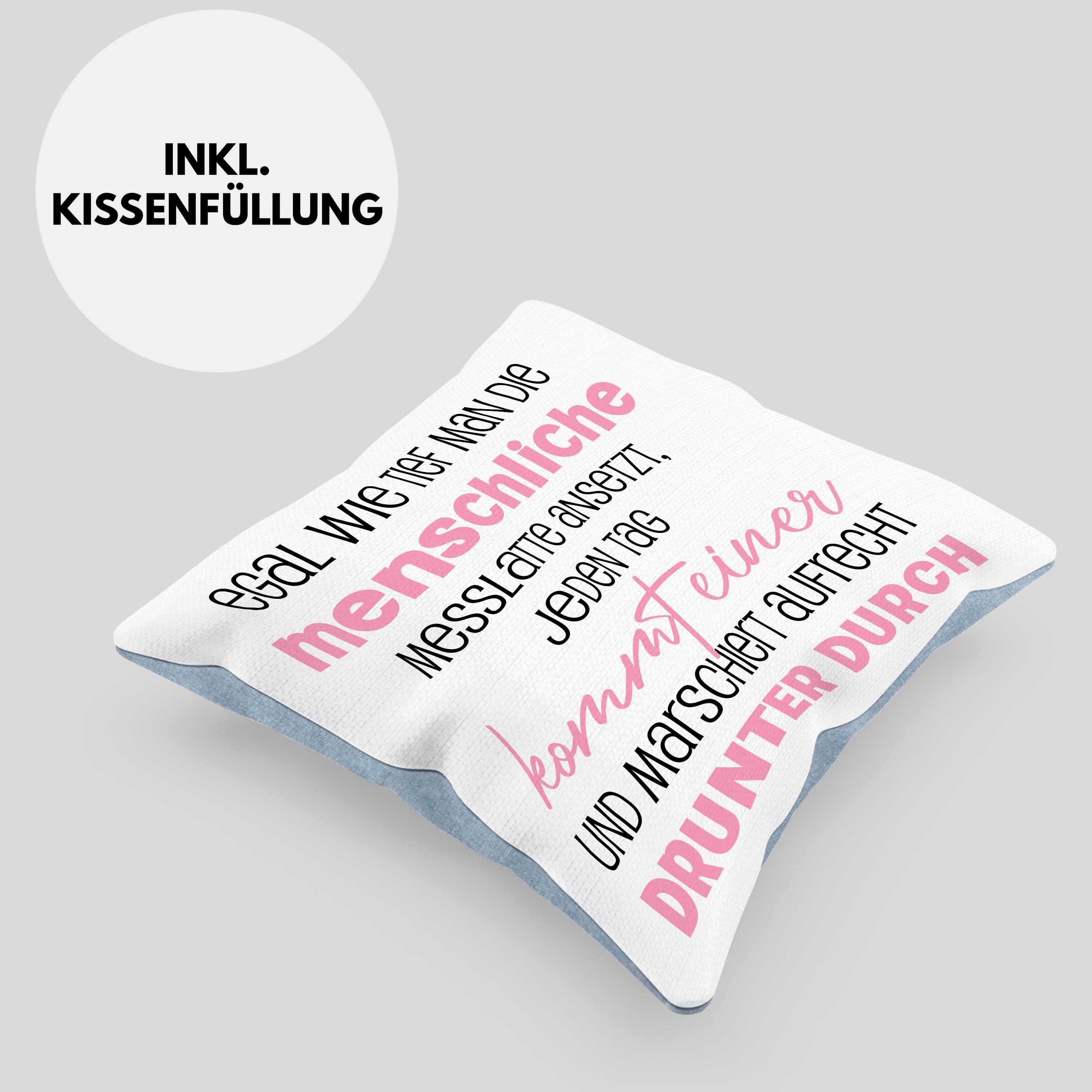 Spruch Sprüche Füllung 40x40 Dekokissen Fun Frauen Männer mit Lustiger Kissen Blau - Trendation Witzig Humor Dekokissen Trendation Sarkasmus für