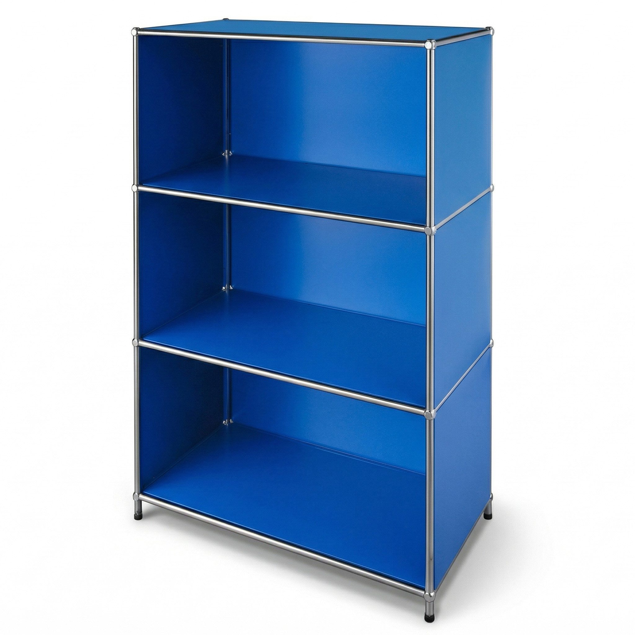 Floordirekt Bücherregal Metall Concept Epure MK-101 Standregal mit Seitenwänden, 4 Ablagen, B75×T40×H120 cm