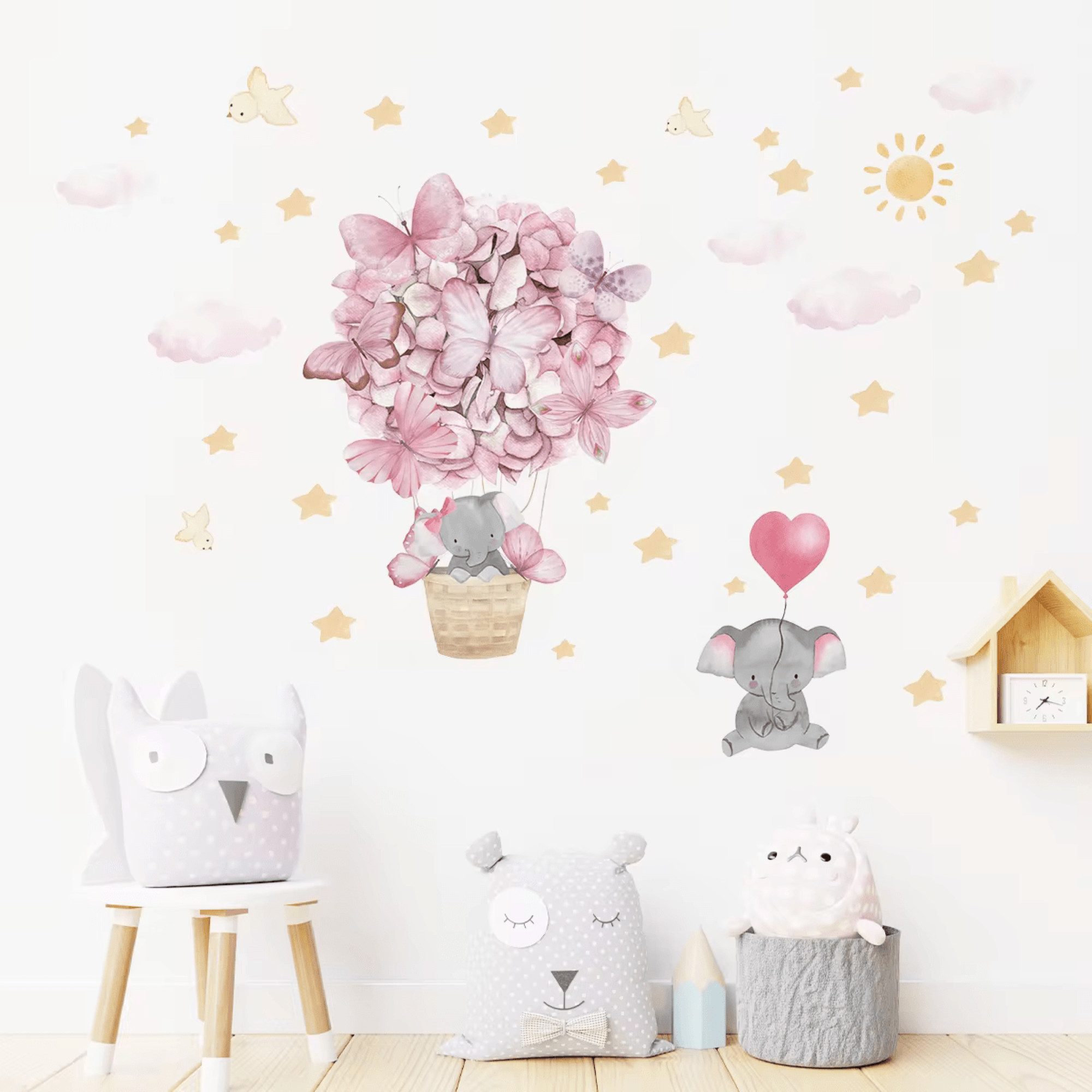 Montegoni Wandsticker Kinder Tier Dekoration (Elefant, günstig online kaufen