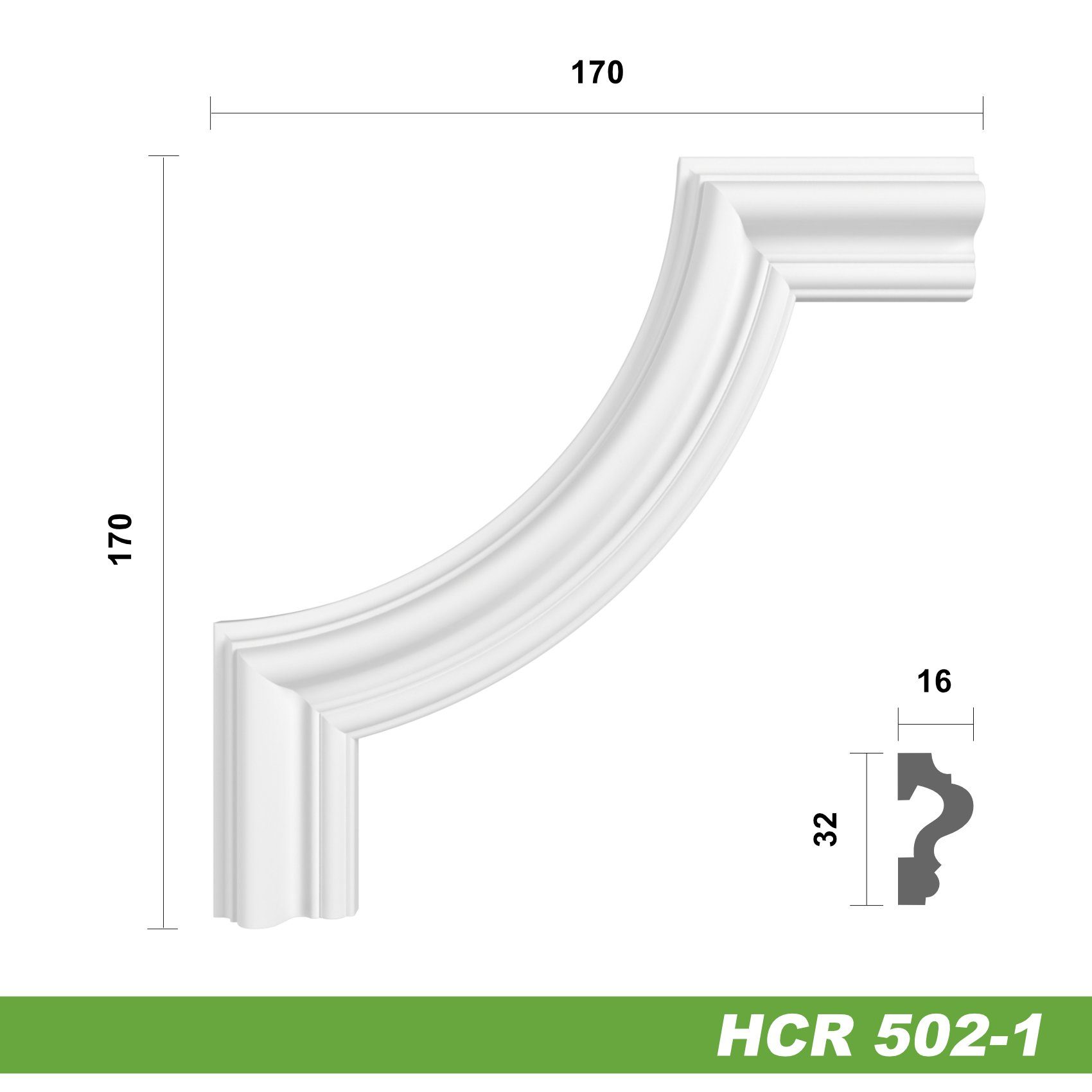 Hexim Zierleiste HCR502-1, 2 Ecken, HEXIM günstig online kaufen