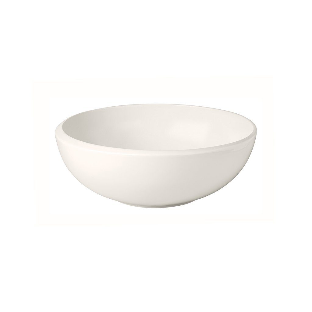 Villeroy & Boch Salatschüssel NewMoon mittelgroße Schüssel, 2,2 l, weiß, Porzellan, (1-tlg)