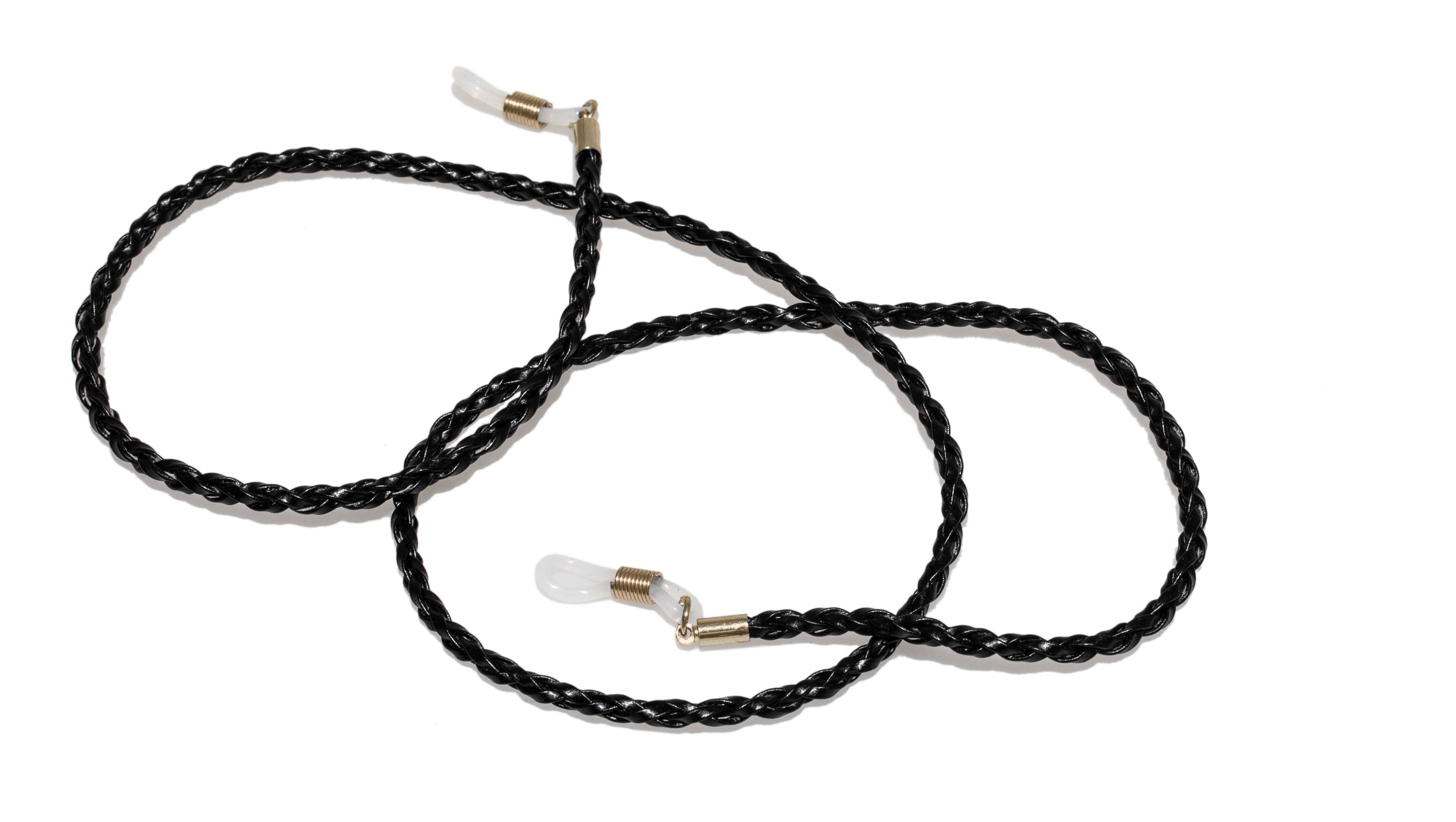 LE SPECS Brillenband Damen Herren - Brillenband in Schwarz aus Leder 62 cm