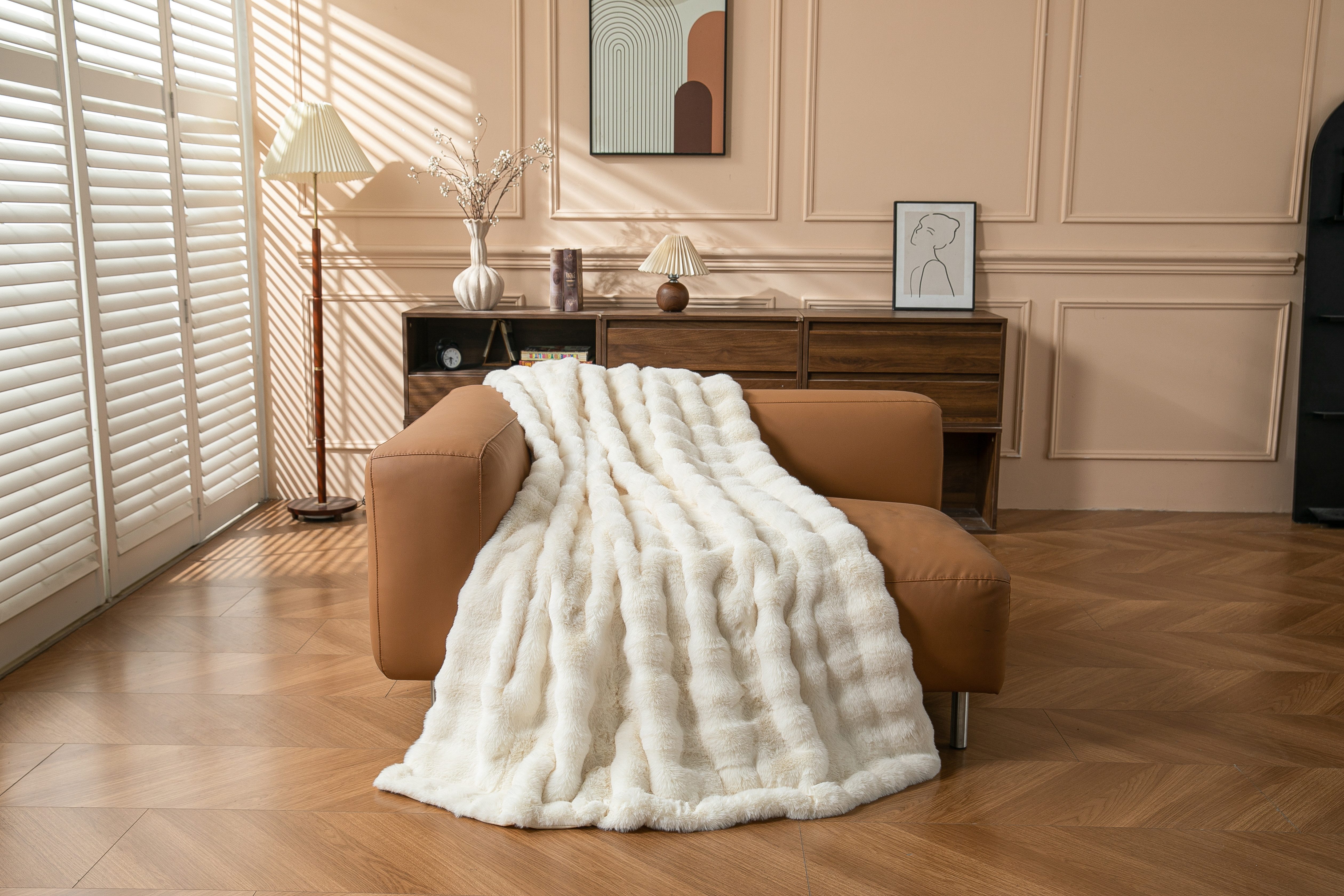 Wohndecke Briee Premium, OTTO home, Decke mit Fell-Optik, bubble, unifarben, hochwertige Qualität 550g/m²