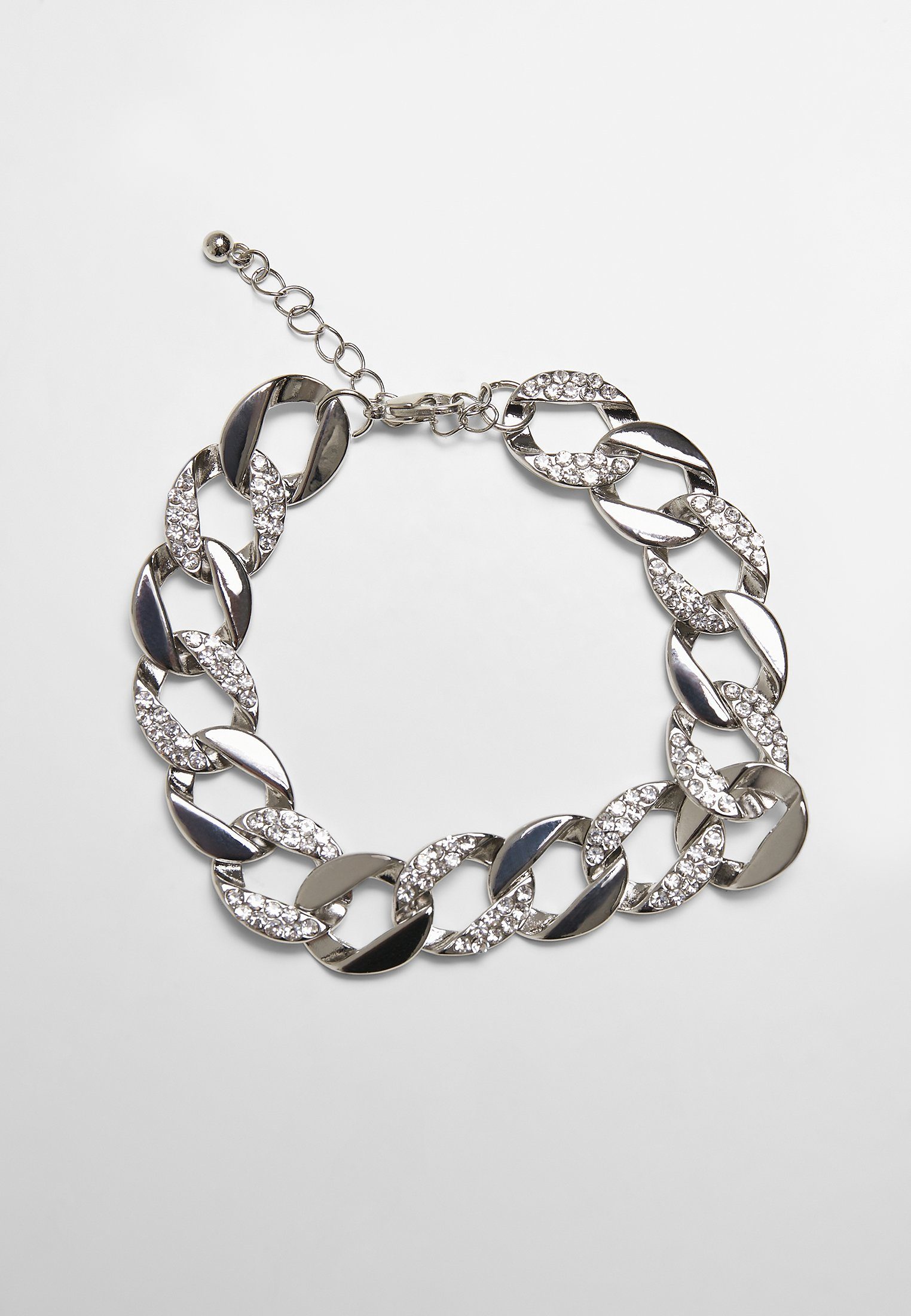 URBAN CLASSICS Bettelarmband Accessoires Basic silver Bracelet And Necklace Diamond Set