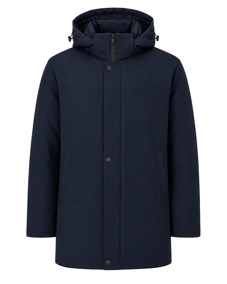 Allthemen Parka Herren Winterparka Lockere Passform Winddicht Wasserdicht mit Kapuze doppeltes Verschluss System, mit abnehmbarer Kapuze Alltag Outdoor
