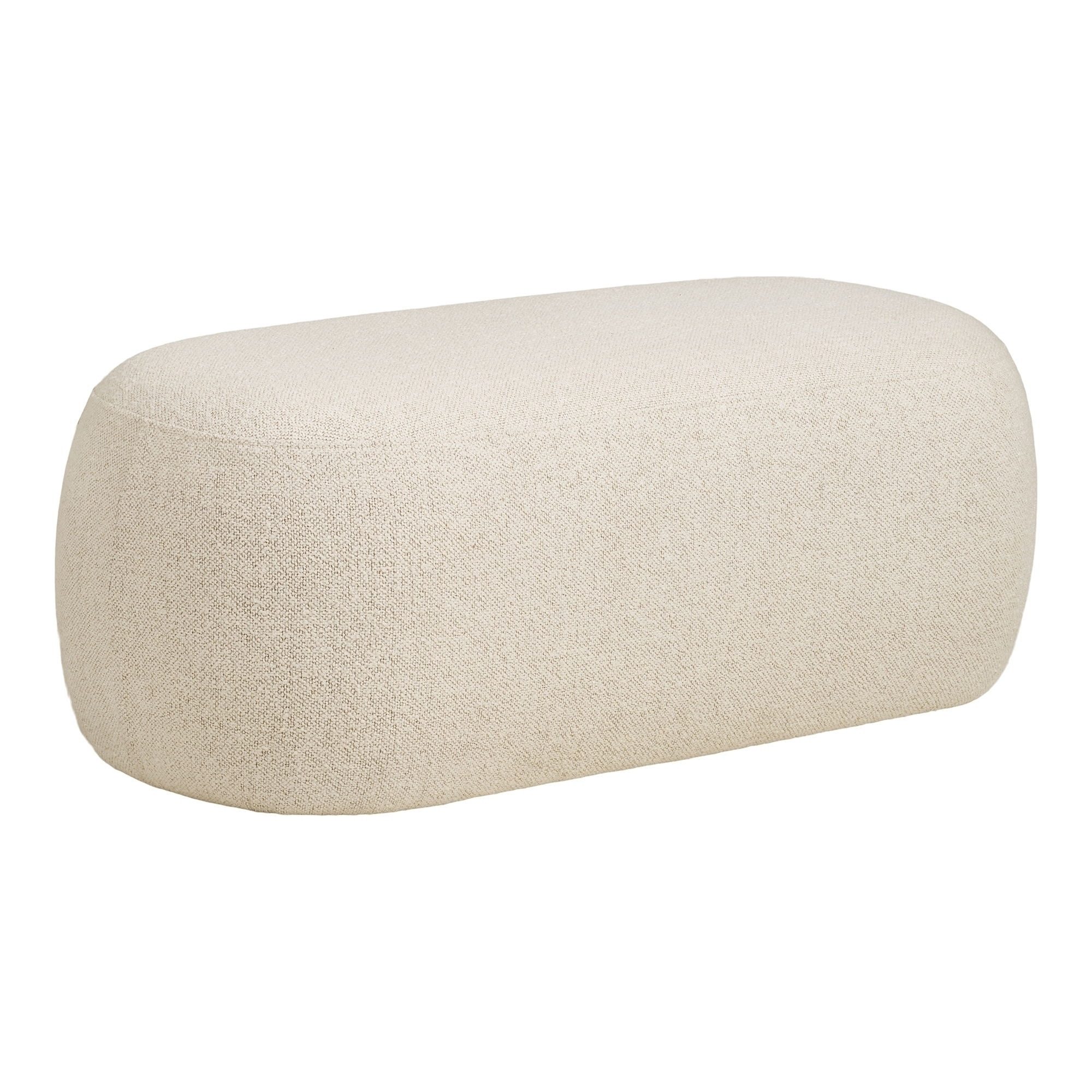 freiraum Pouf Blossomville, in Sand, 100% Polyester - 100x38x50cm (BxHxT)