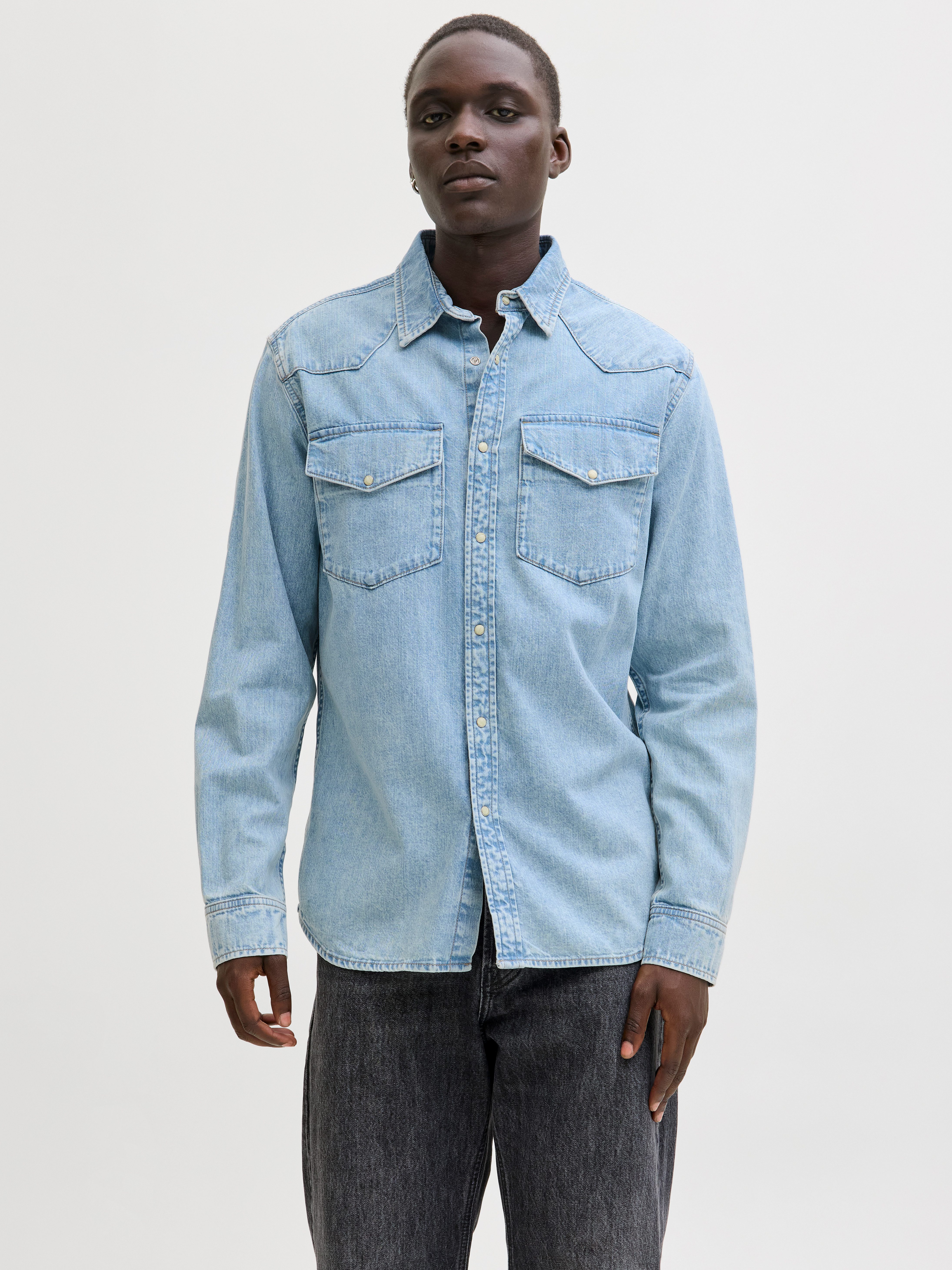 Jack & Jones Jeanshemd JJEWESTERN JJSHIRT AT 187 NOOS mit Brusttaschen