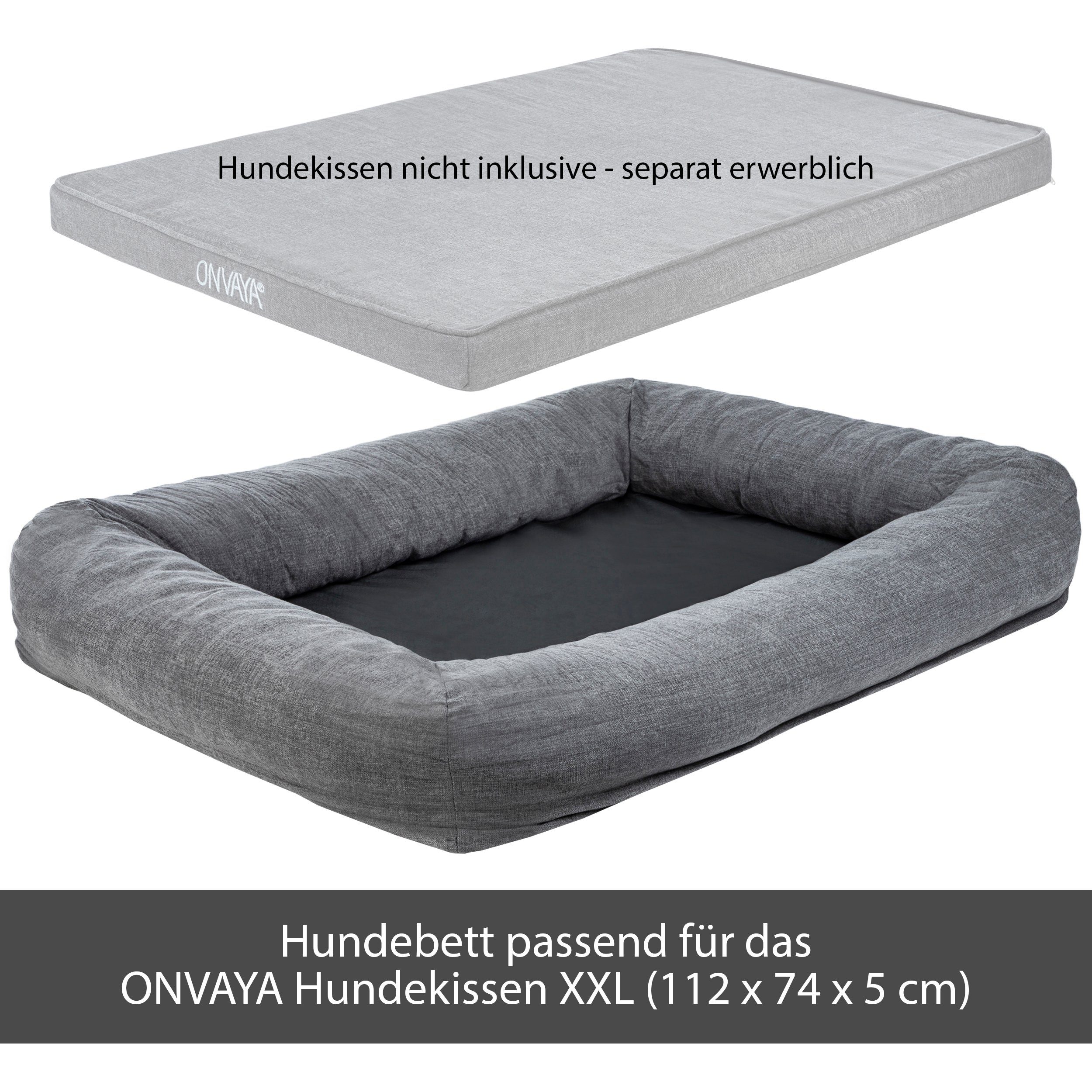 ONVAYA Hundematte Hundebett, Waschbar, passend für ONVAYA® Hundekissen S -XXL