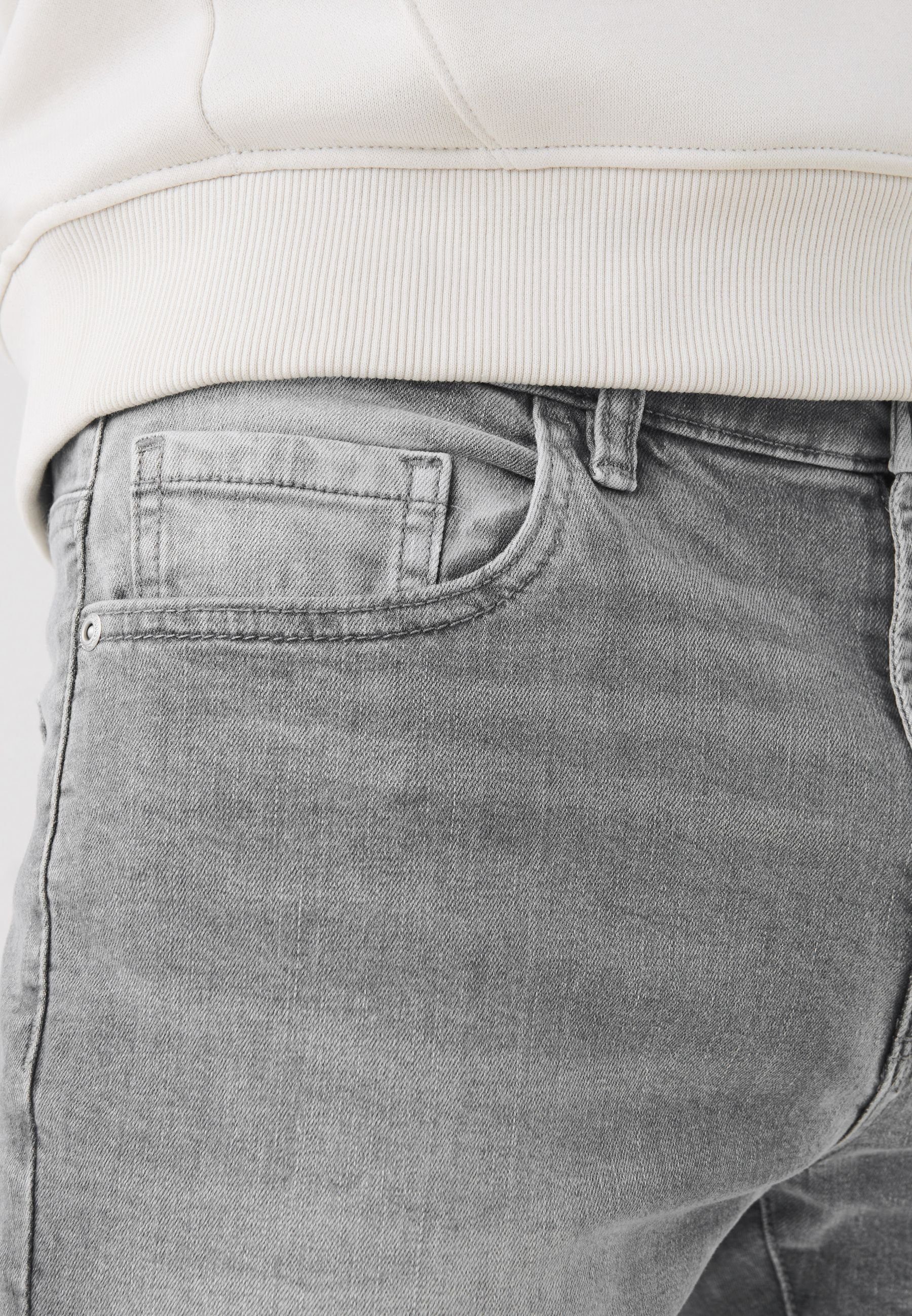 Next Jeansshorts Jeansshorts mit Stretch im Skinny Mid (1-tlg) Wash Grey Fit