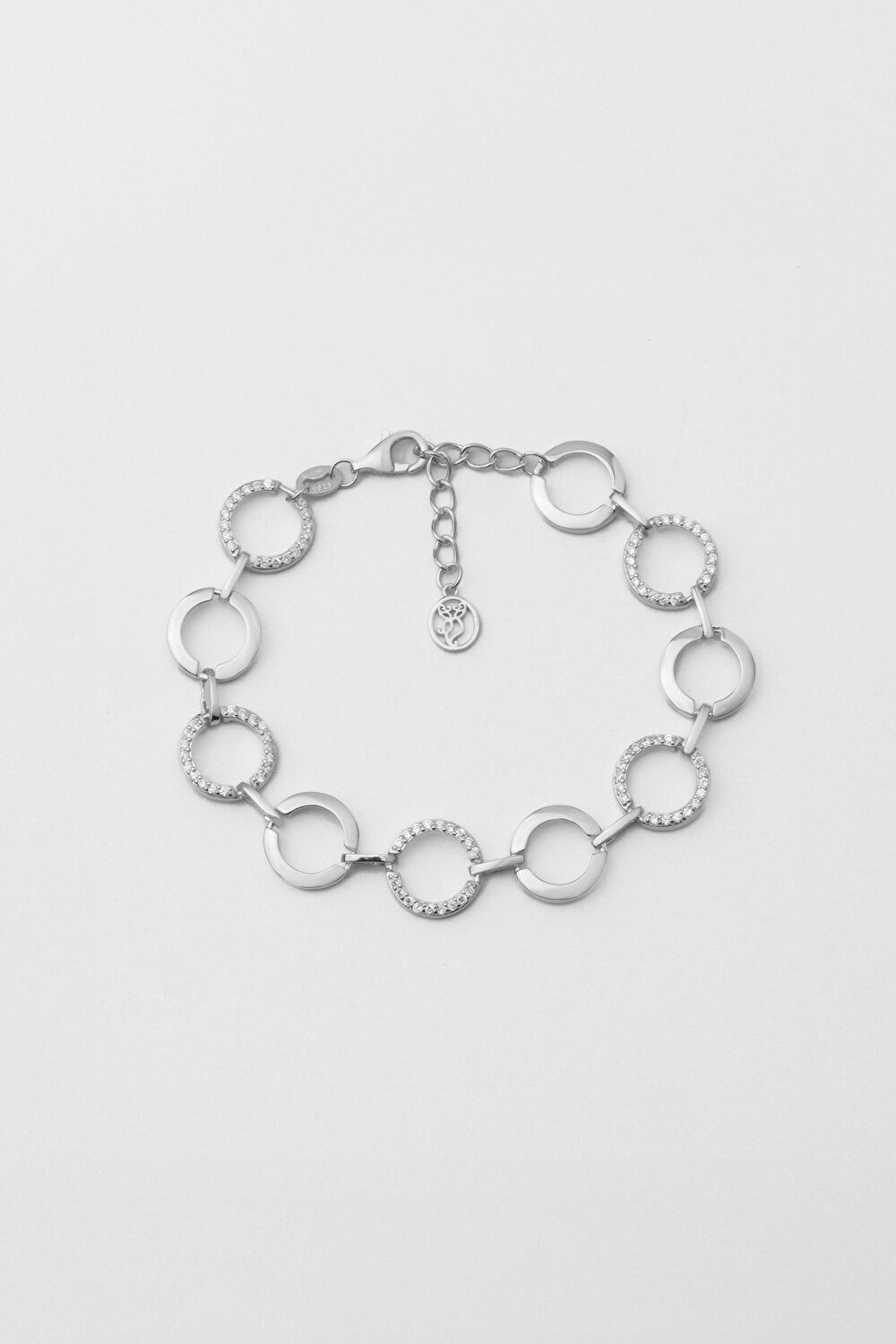 So CHIC... Armbandage Weißer Stein 18K Weißgold Armband