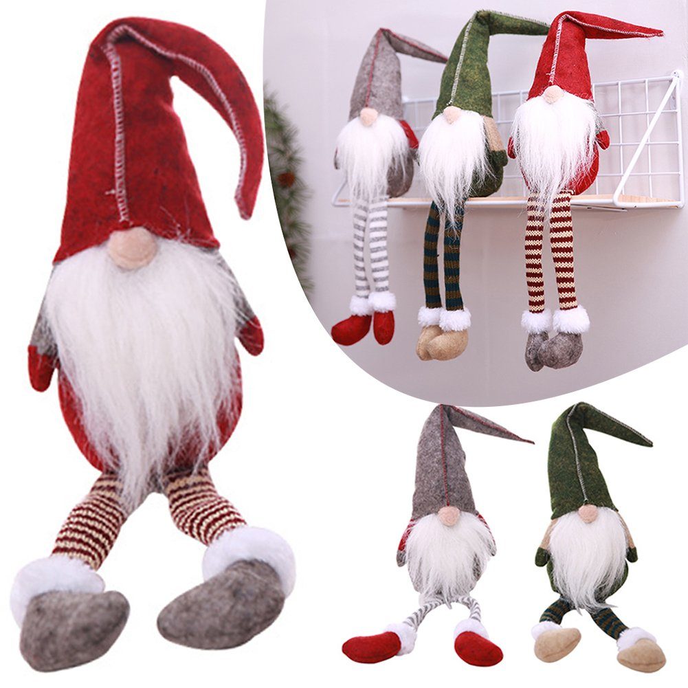 Mit Christbaumschmuck Personalisierte Weihnachtspuppe Beinen, Gesichtslose grey Blusmart Langen