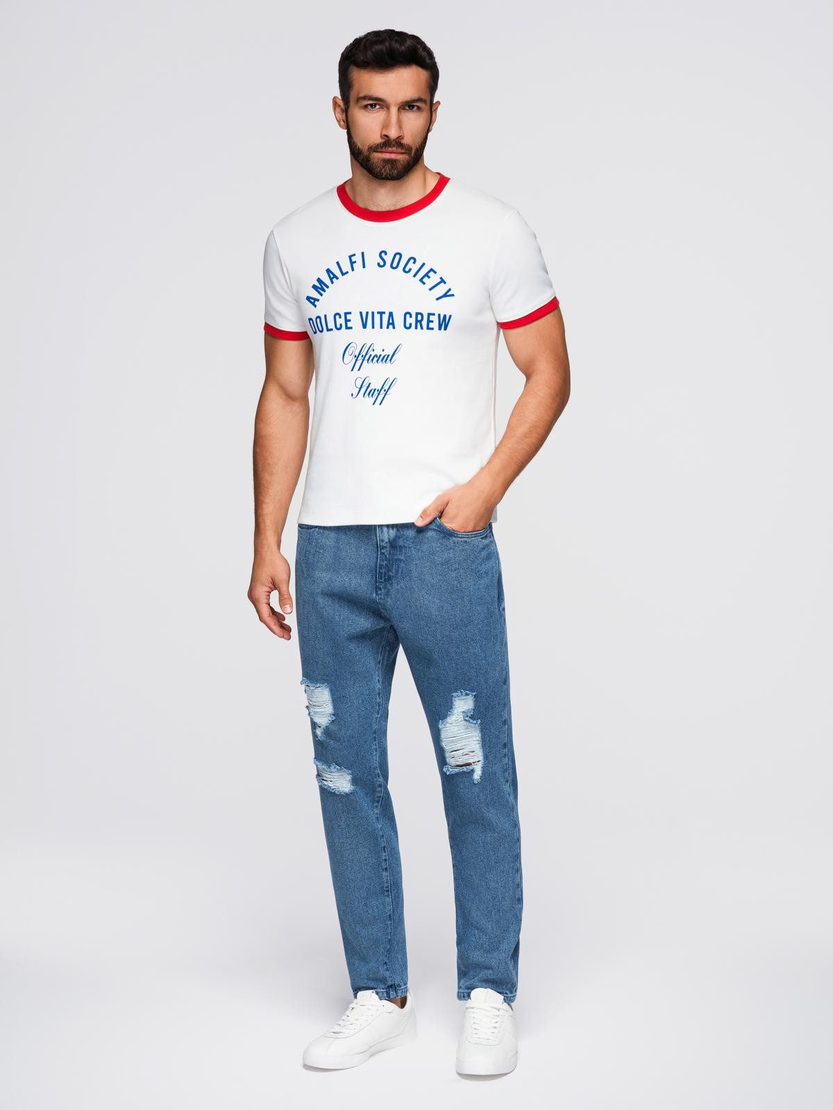 OMBRE Destroyed-Jeans Herrenjeans CARROT FIT mit Waschung –