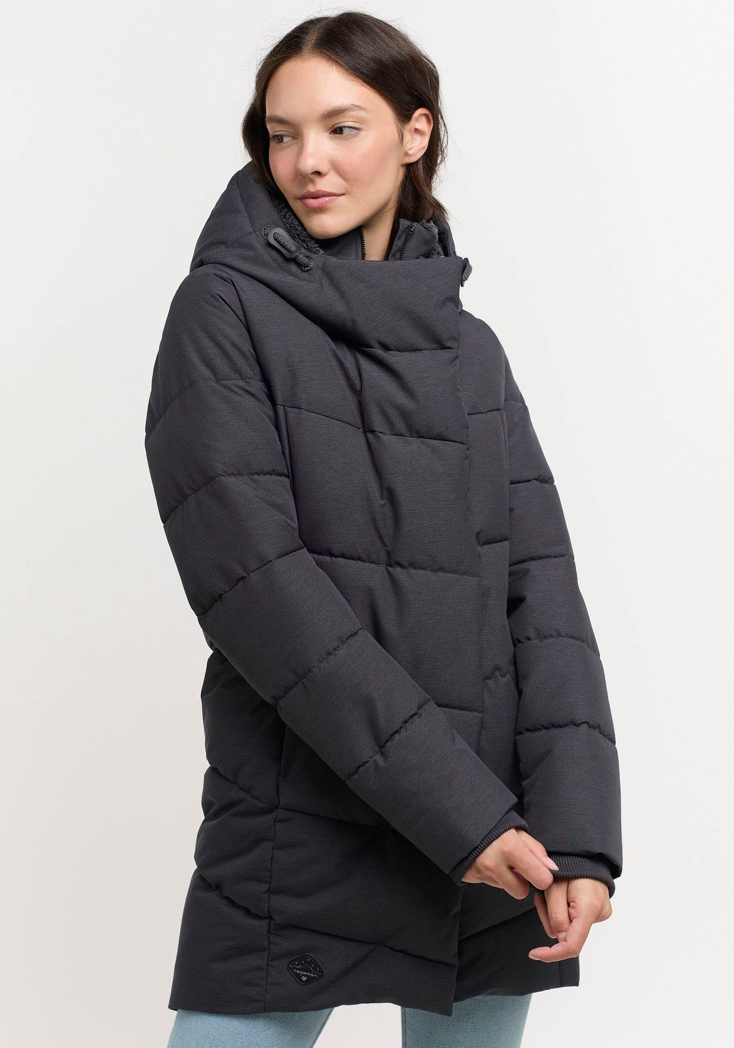 veganer DARK Ragwear Wintermantel Steppjacke GREY PAVLA