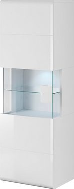 INOSIGN Hängevitrine Toledo,Höhe 159 cm trendige Glasvitrine mit dekorative MDF-Front Vitrine mit Glasfront, ohne Beleuchtung, viel Stauraum, hochglanz