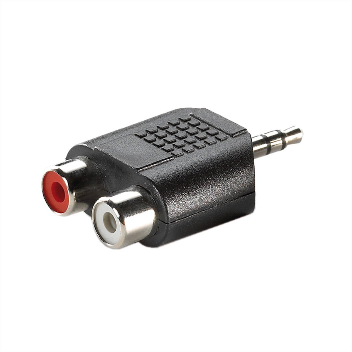 VALUE 3,5mm (ST)-zu-Cinch (2x BU) Adapter Audio-Kabel, Klinke 3,5 mm, 3-polig Stereo (Mini-Klinke) Männlich (Stecker), Cinch (RCA) Weiblich (Buchse) (2.35 cm)