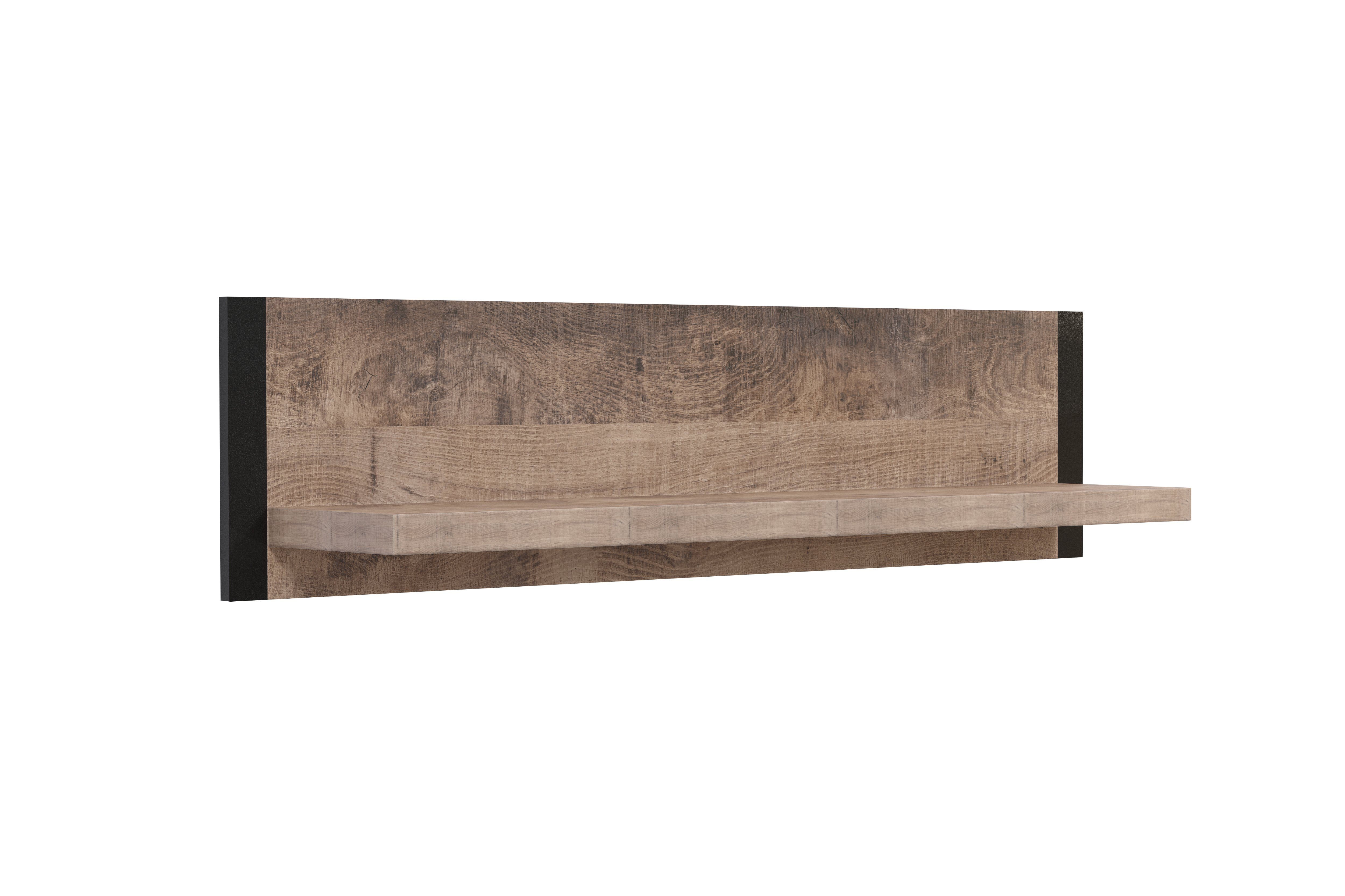 trendteam Wandboard Emile, 1-tlg., Zweifarbige matte fühlbaren 110 cm, Breite Wandbefestigung, ca. Holzoptik, Regal mit Holznachbildung für Strukturen