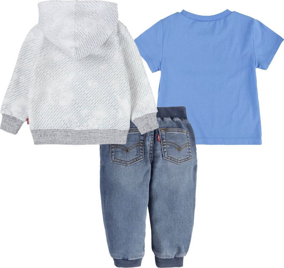 Levi's® Kids Shirt, Hose & Jäckchen COLORBLOCK HOODIE TEE & DO (Set, 3-tlg)  for Baby BOYS