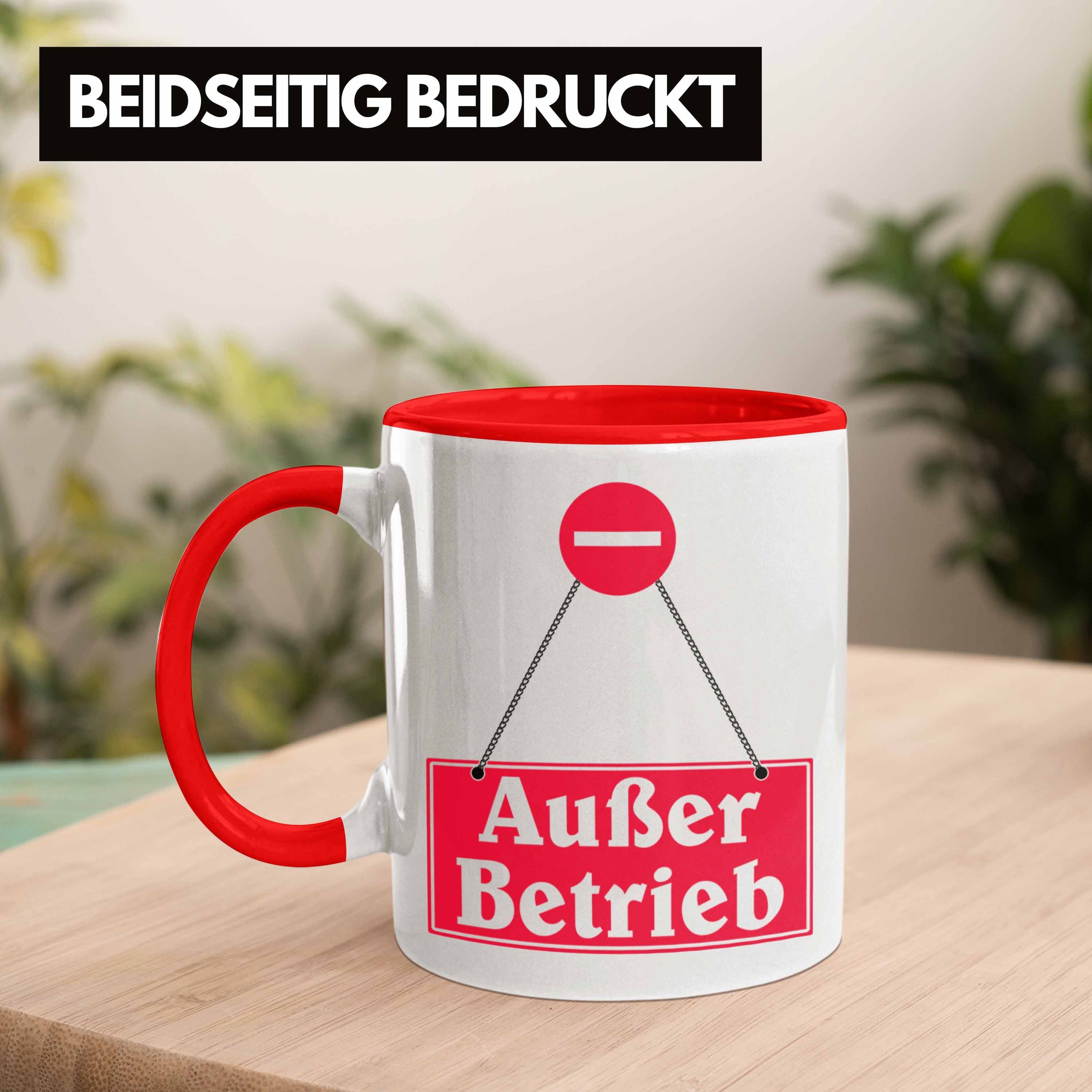 Kaffeetasse Becher Rot Lustige Kollegin K für Außer Tasse Betrieb Trendation Geschenk Tasse