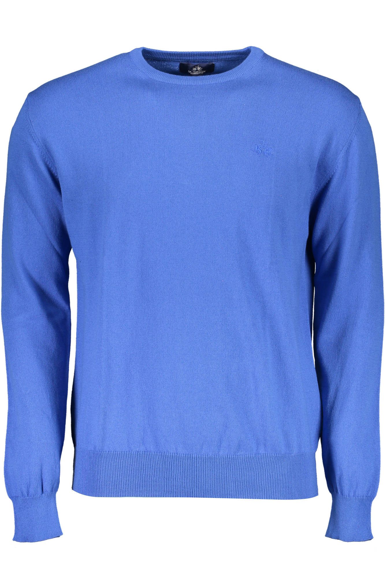La Martina Strickpullover Eleganter Herrenpullover Blau - Langarm mit Stickerei und Logo