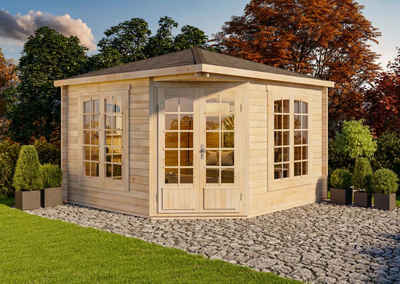 Alpholz Gartenhaus 5-Eck Josephine-40 B, BxT: 375x375 cm, Beige