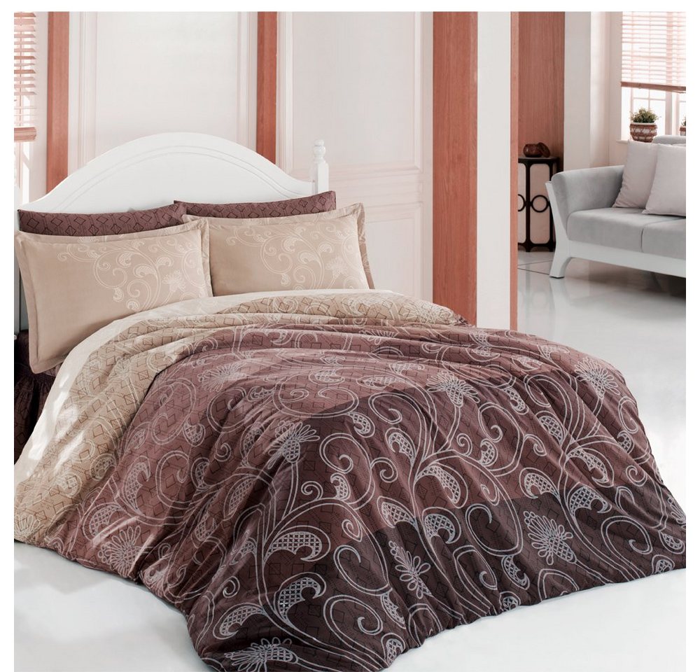 ROLFNERS Bettwäsche 200x220 cm Bettgarnitur Bettbezug Baumwolle 4 tlg, Bettwäsche 100% Baumwolle, Strapazierfähig, Weich und Pflegeleicht