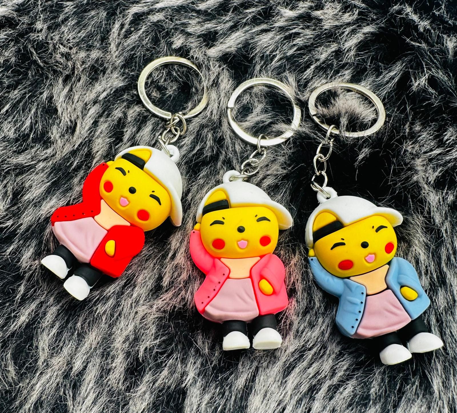 soma Schlüsselanhänger Schlüsselanhänger Pokemon Pikachu 6cm Geschenk Cartoon rosa (1-tlg), Schlüsselanhänger Haustierschlüsselanhänger Geschenk Hund Frau Herren