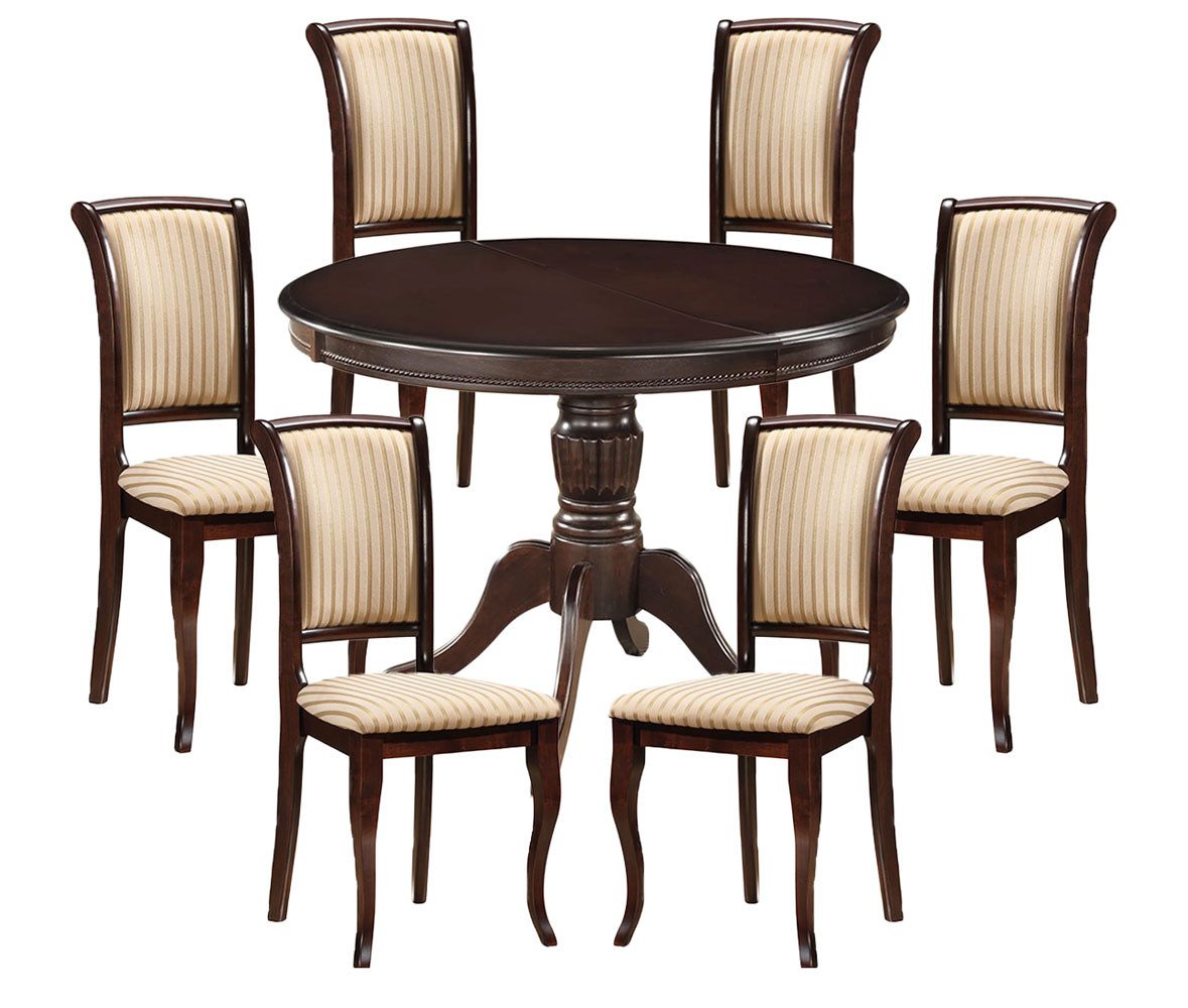 Feldmann-Wohnen Esszimmer-Set Olivia, (ausziehbar Tisch, mit 4 Sttühle, 5-S günstig online kaufen