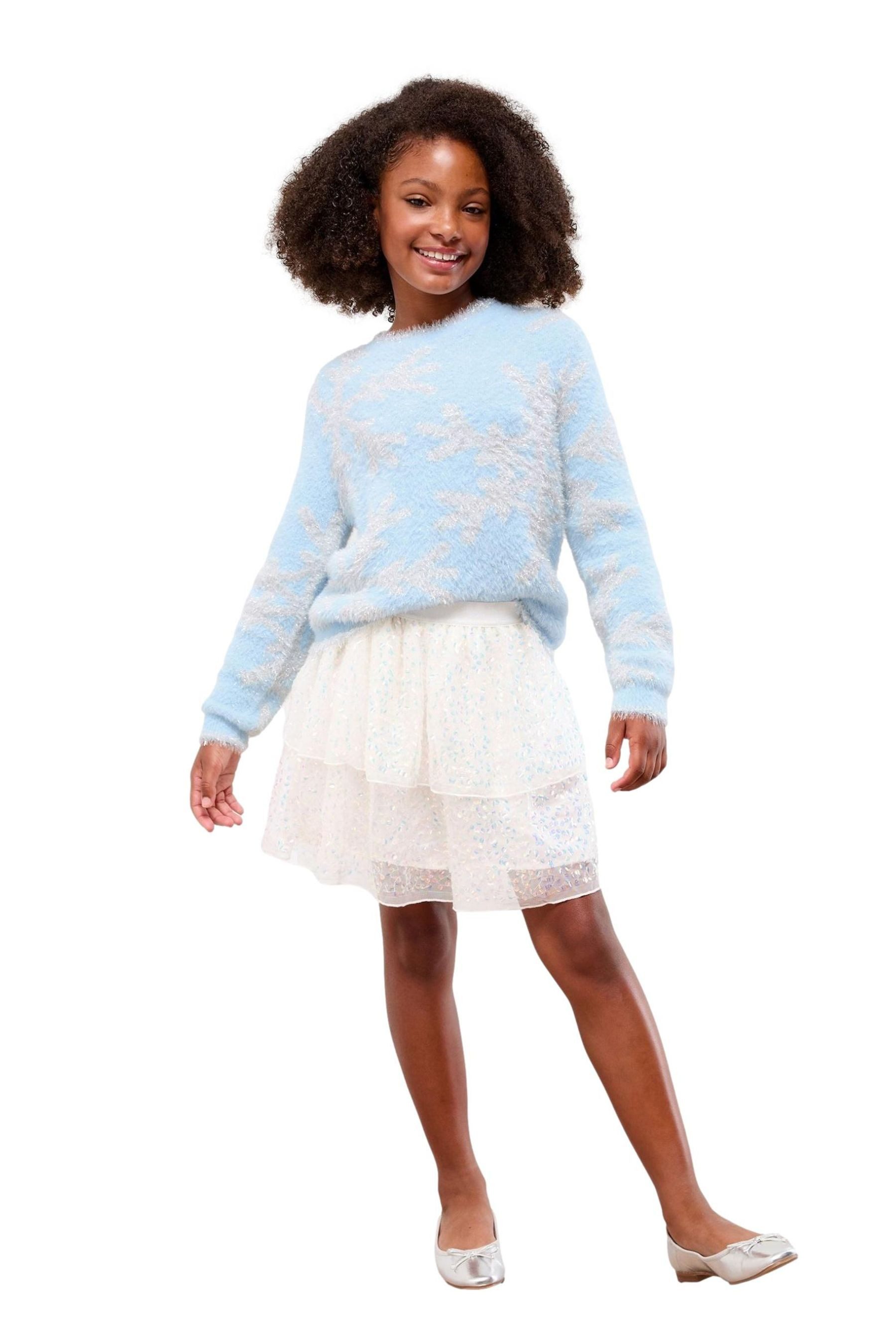 Rundhalspullover Lipsy weihnachtlicher Strickpullover, Schneeflocke