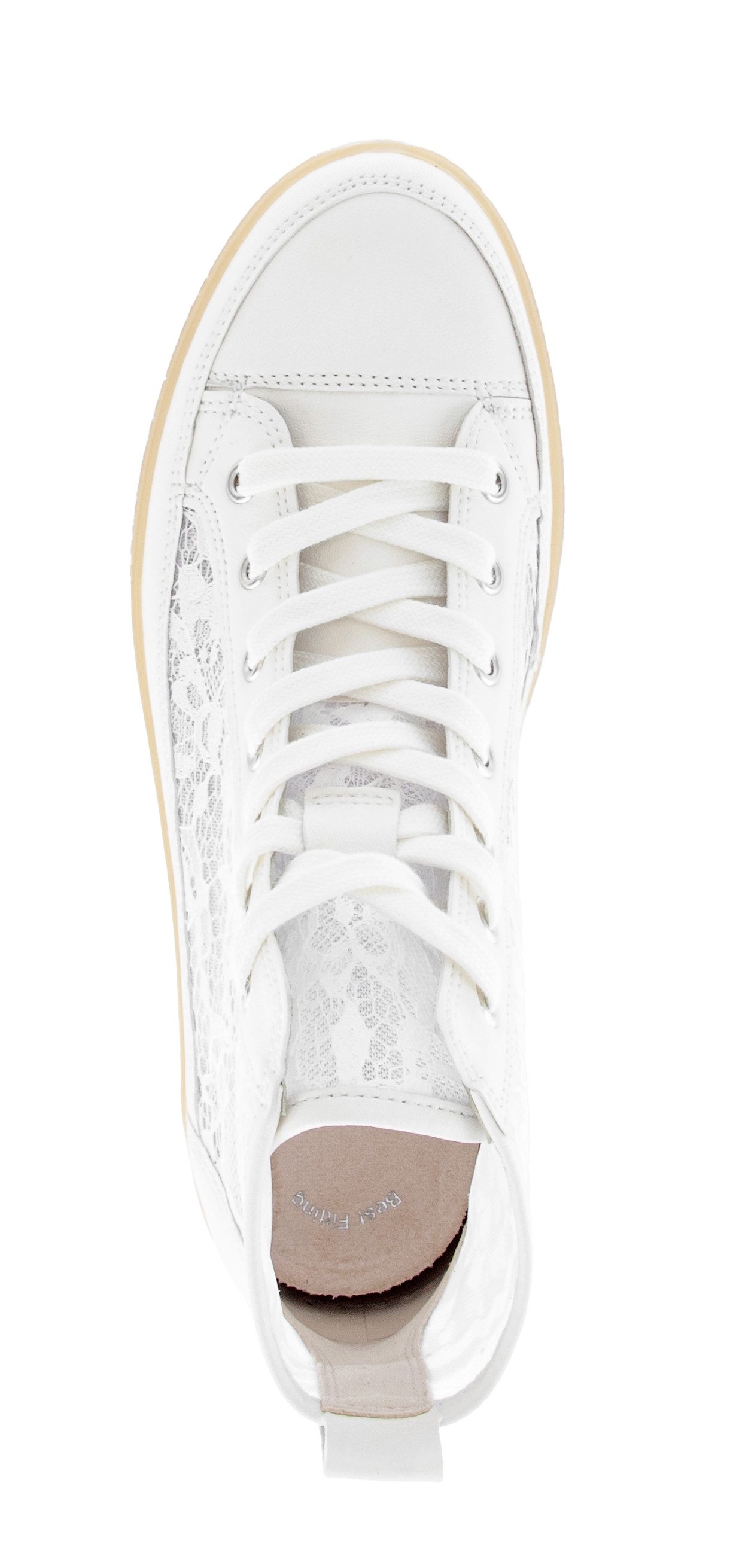 Gabor Plateausneaker, Schnürschuh, Freizeitschuh, High-Top-Sneaker mit modischer Stickerei