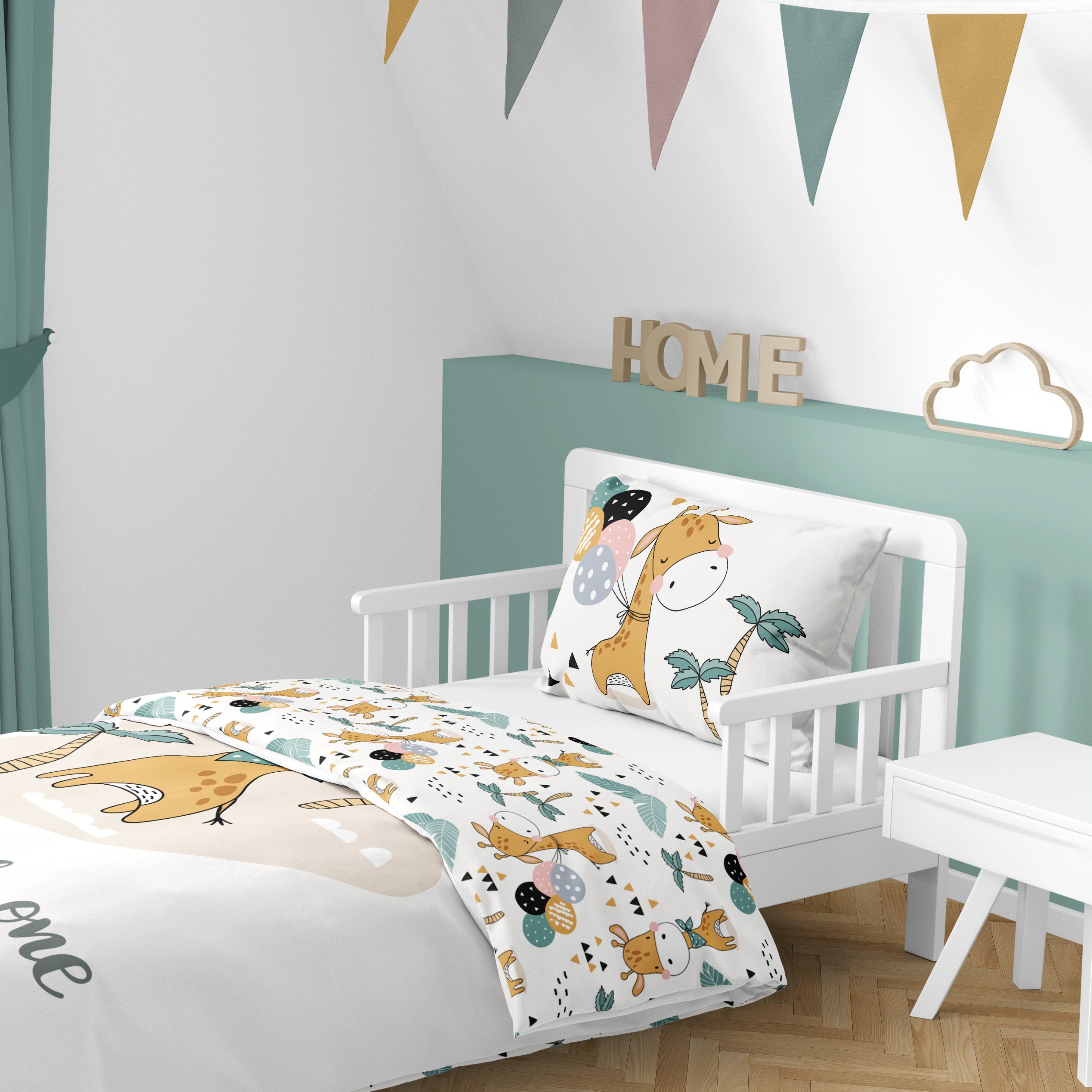 MTOnlinehandel Babybettwäsche Giraffe 100x135 + 40x60 günstig online kaufen