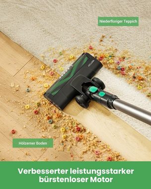 Vactidy Akku-Hand-und Stielstaubsauger Ideal für Hartböden, Teppiche, Tierhaare, 24999,00 W, beutellos, mit LED Licht Leichter Akku Sauger Staubsauger Tierhaare für Hartboden