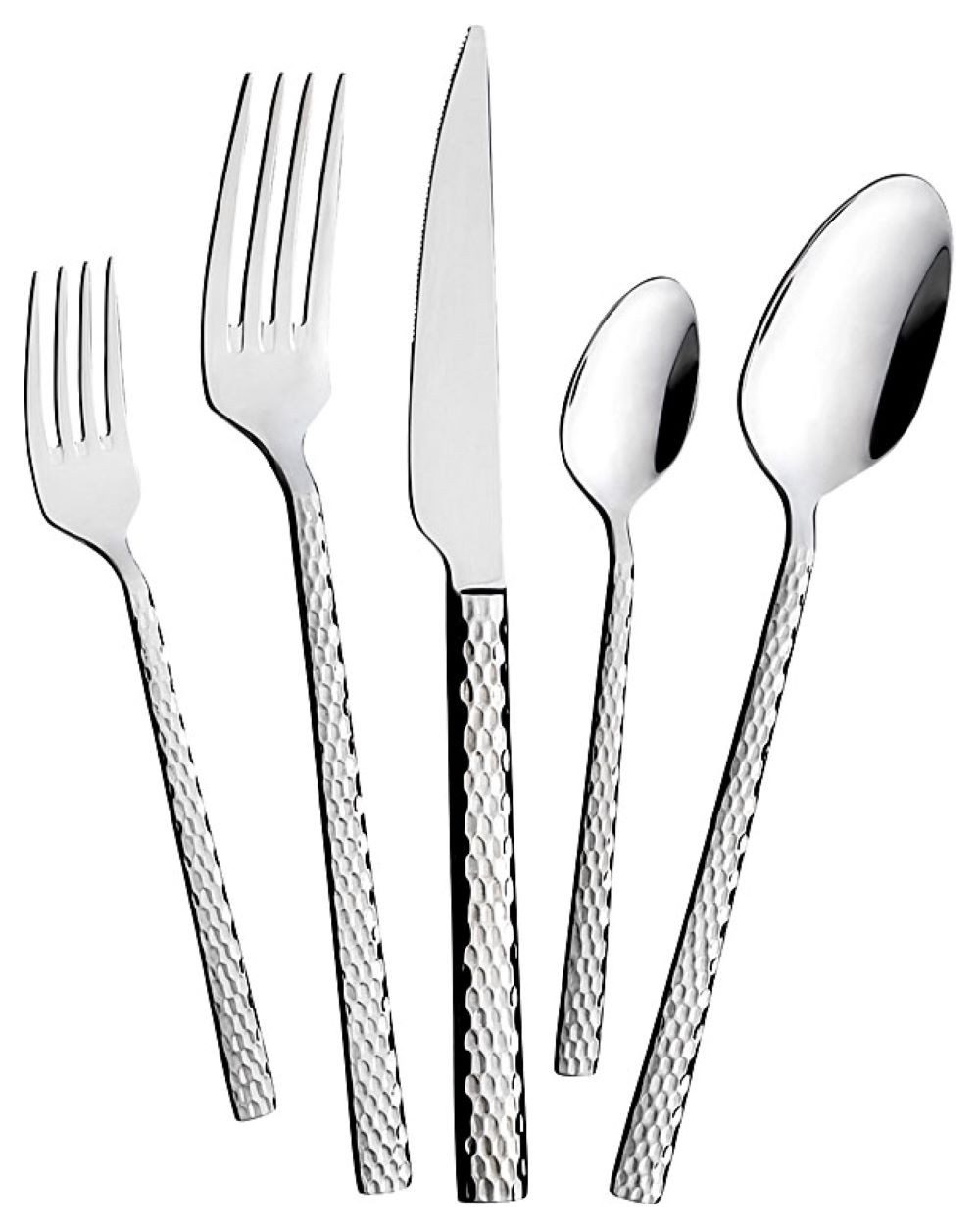 Mulex Besteck-Set, Chrom-Edelstahl-Legierung 18/0 – teilsatiniert