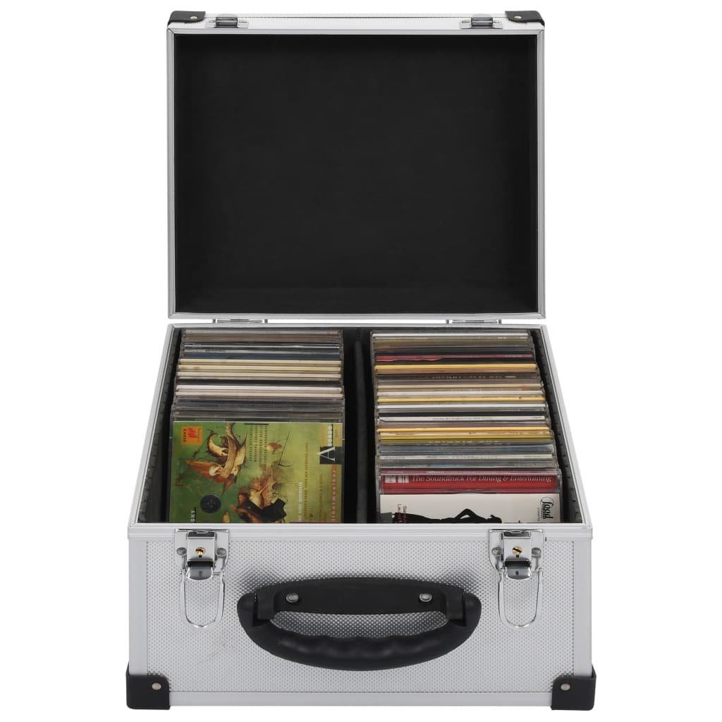 CD-Koffer Silbern St) vidaXL (40 für Aluminium 40 Organizer CDs ABS