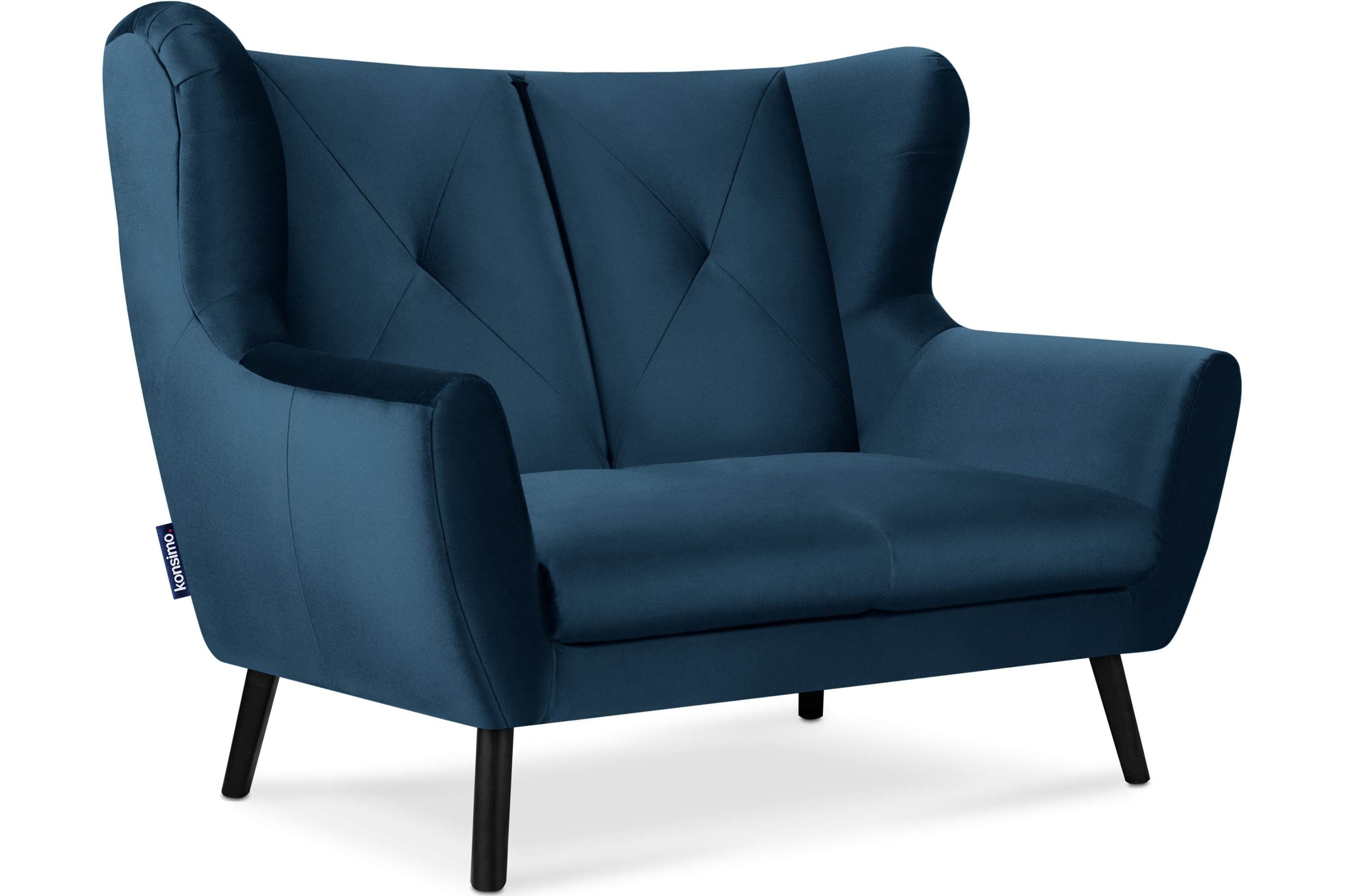 marineblau MIRO | Konsimo Sitz bequemer Sofa marineblau Sofa 2 Oberstoff, Schaumstoff wasserabweisender im Sitzer,