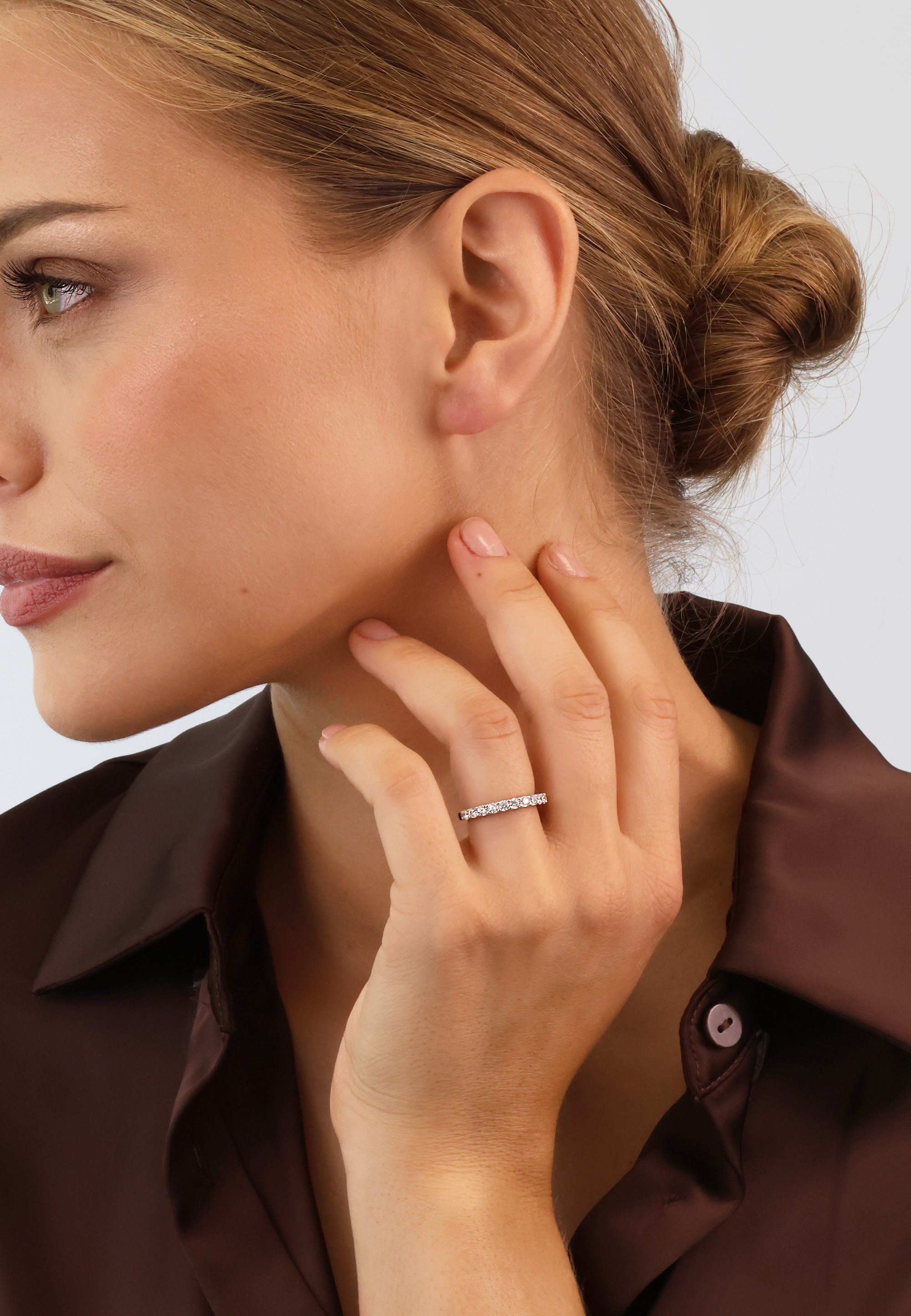 NANA KAY Fingerring Modern Classics, mit farblosem Stein