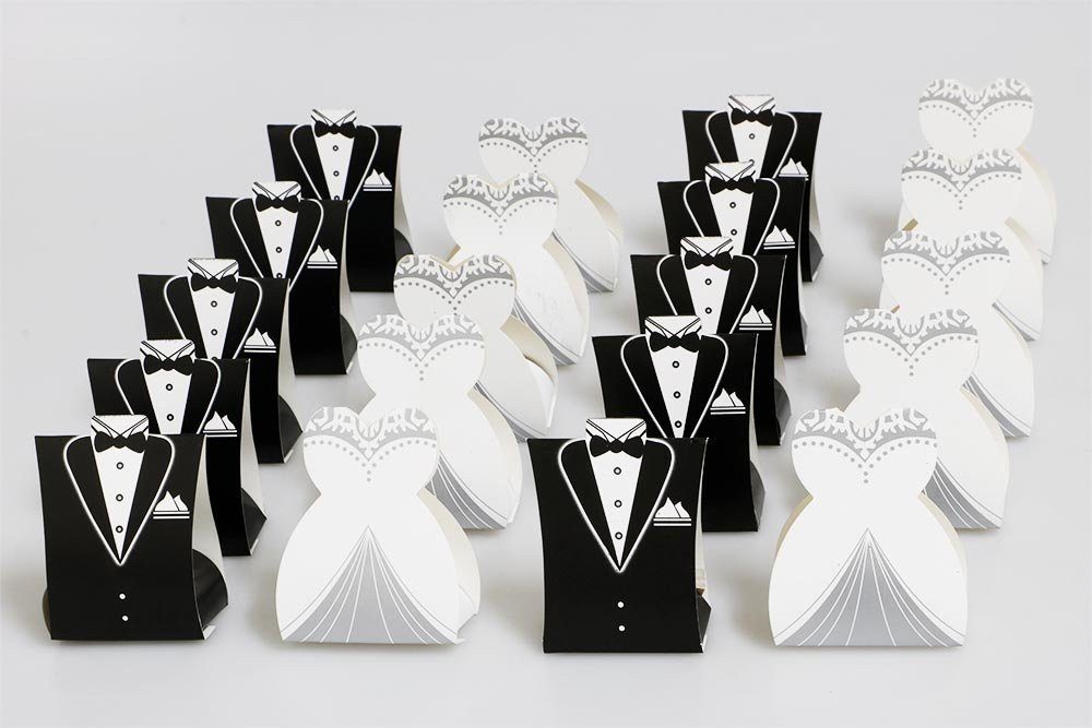 Dekonaz Schmuck-Tattoo Dekonaz 50 Stück Henna Packet Klein Braut und Bräutigam