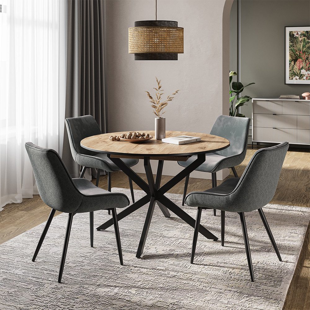 Vicco Esszimmerstuhl Eleganza, Anthrazit, 4er Set günstig online kaufen