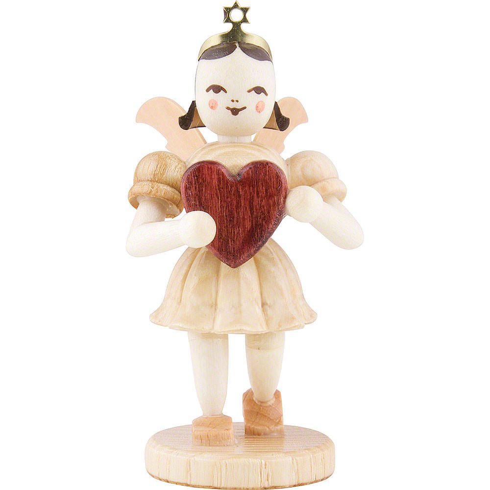 Blank Kunstgewerbe Dekofigur Kurzrockengel mit Herz, natur (6,6cm) von Blan günstig online kaufen