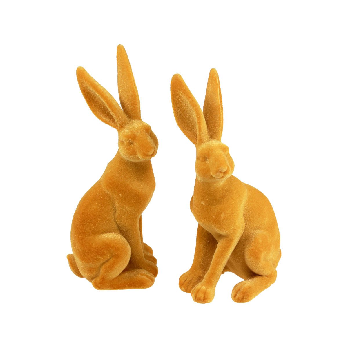 Florists Products Osterhase Osterhase Deko Figur 2er Set Gelb Curry H12,5cm Dekoartikel, 2 Stück