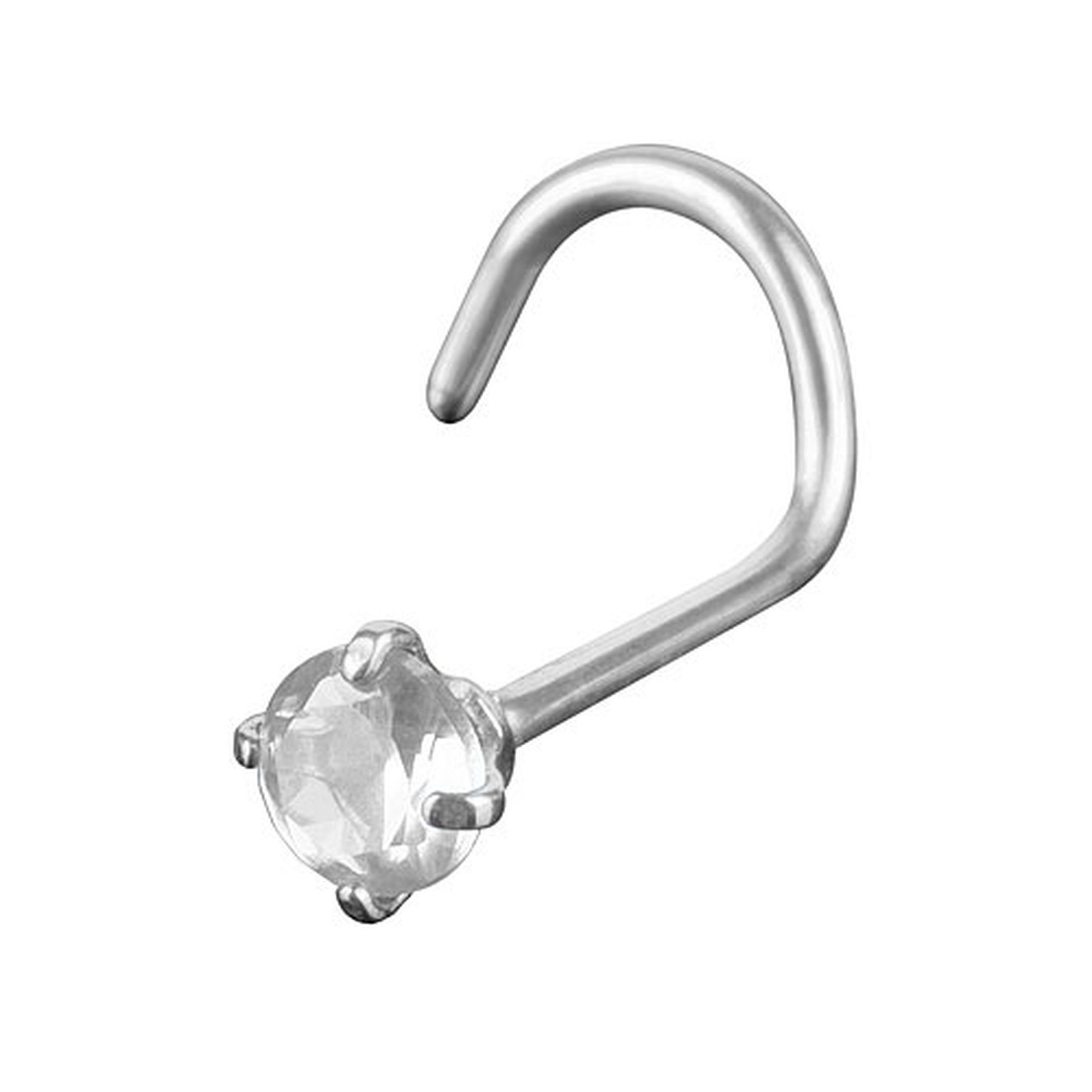 Taffstyle Nasenpiercing Piercing Nase Ohr Lippe Intim Spirale mit Kristall, Stab Barbell Nase