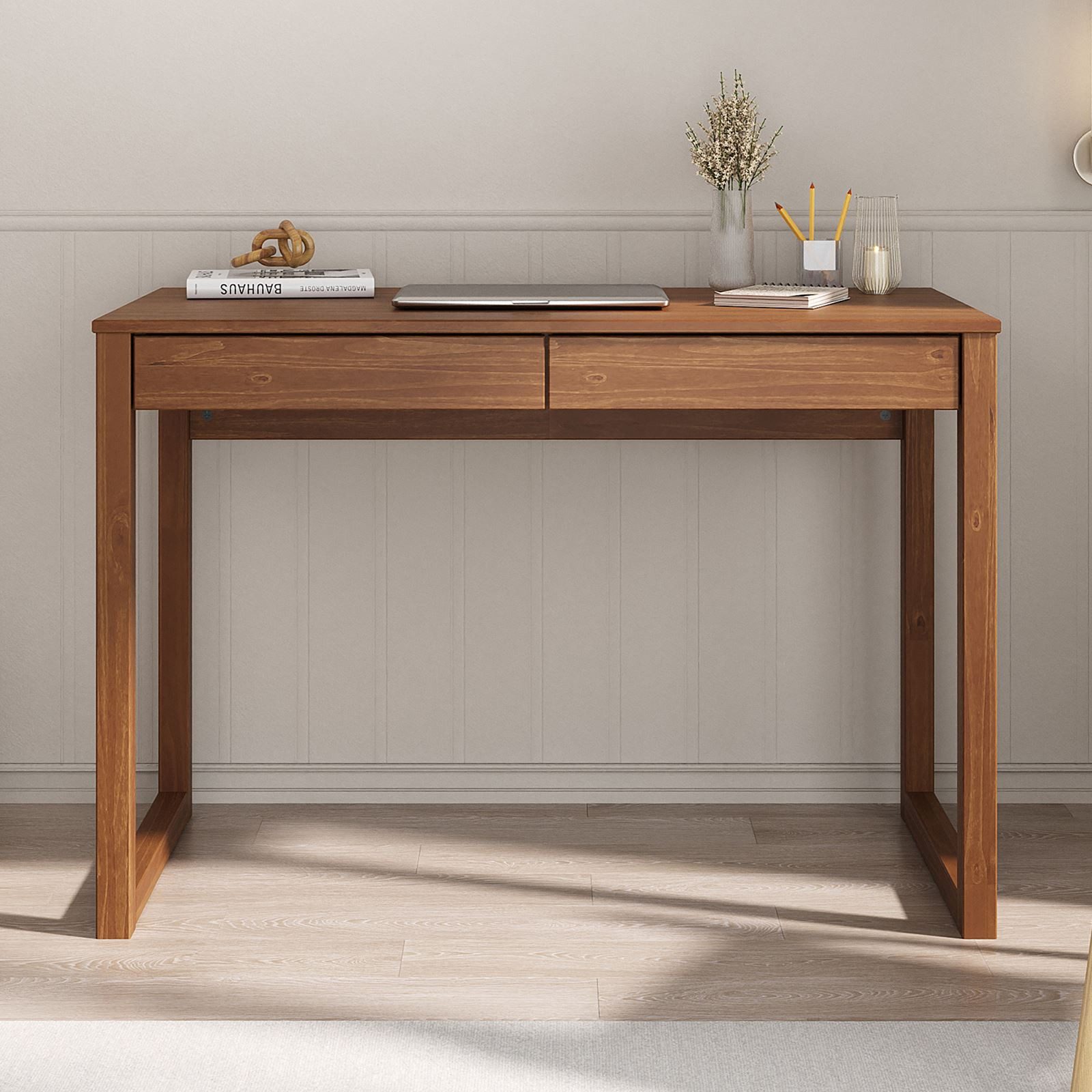 IDIMEX Schreibtisch NOAH, Bürotisch mit 2 Schubladen, Konsolentisch Kiefer günstig online kaufen