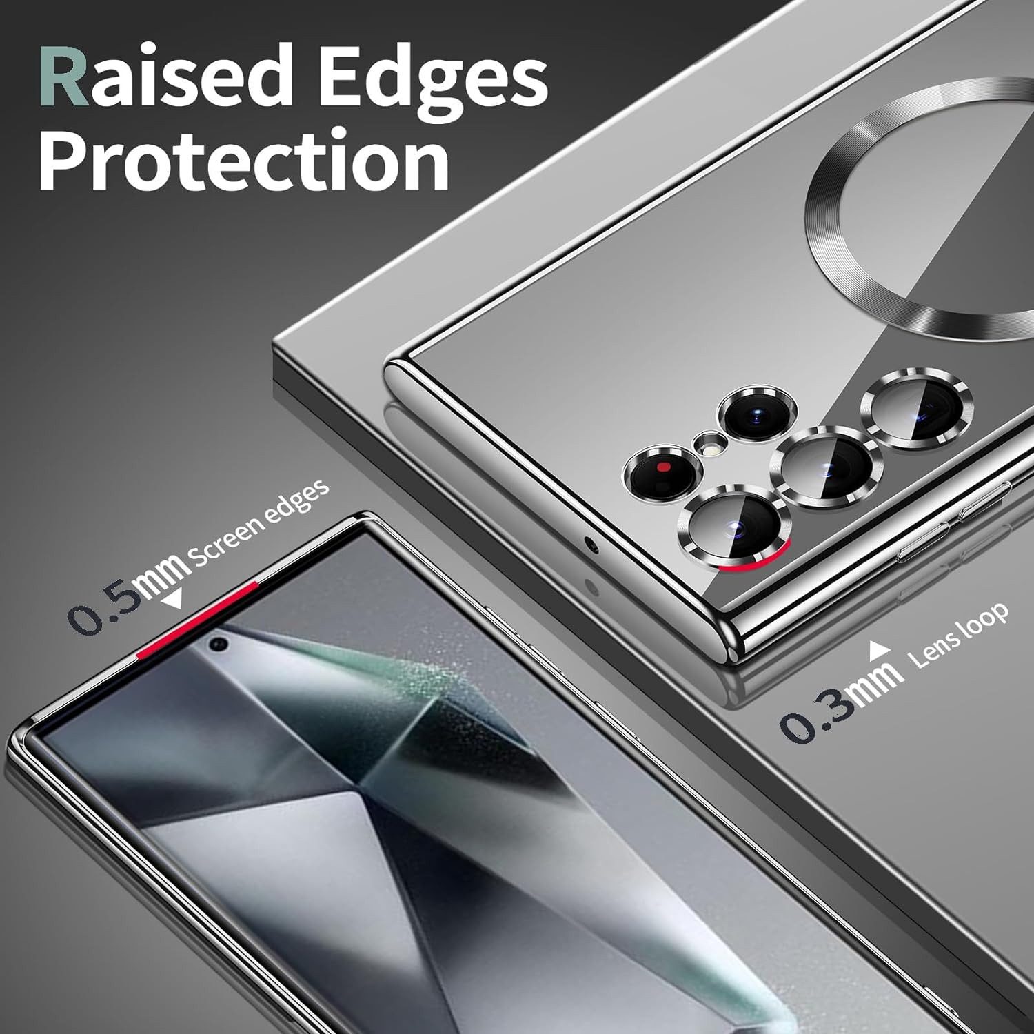 MSM Handyhülle Hülle für Samsung Galaxy S24 Ultra MagSafe Schutz Hard Case TITAN